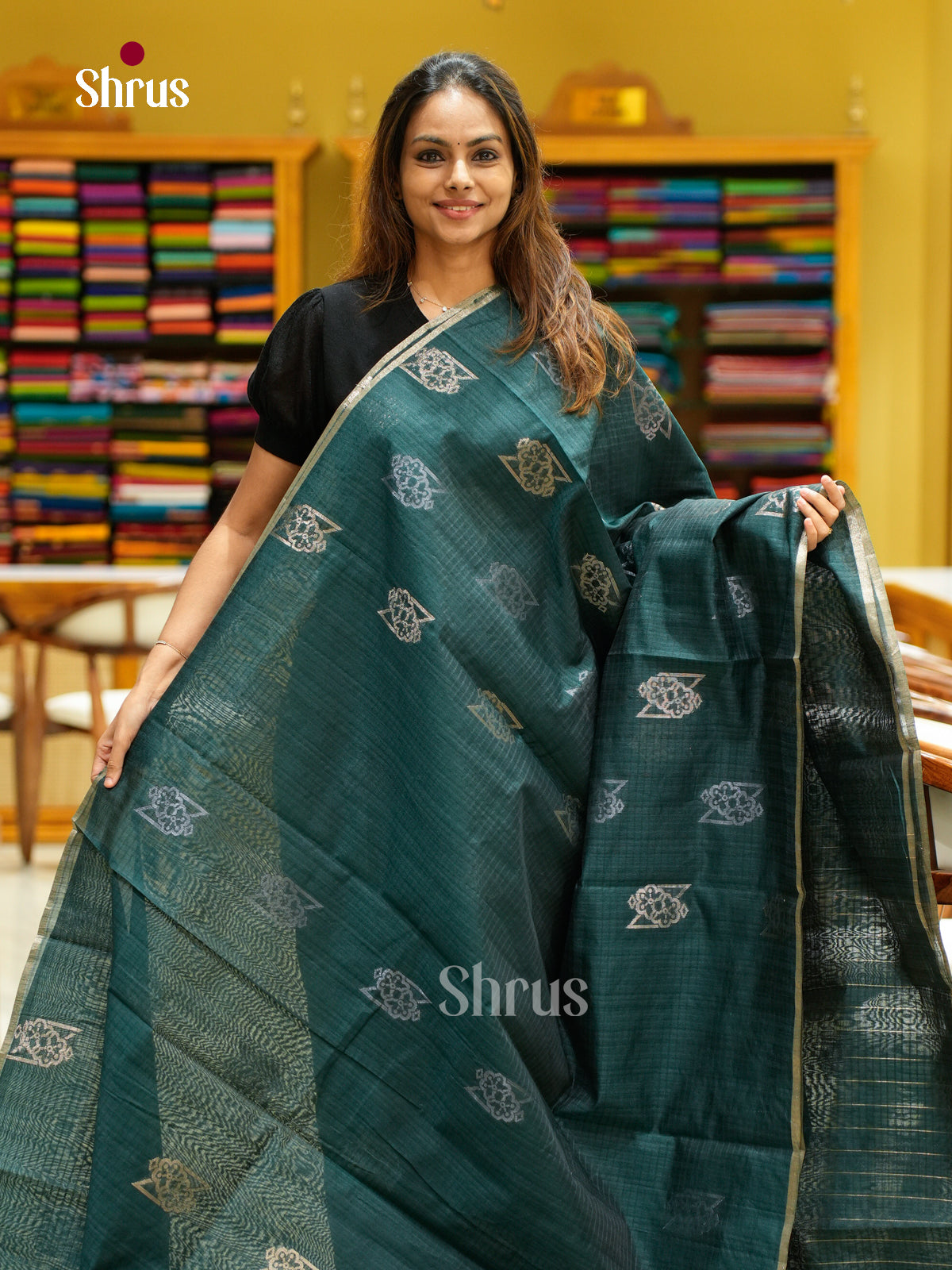 Semi Jute Saree - EFS03282 - Shop on Shrus.com