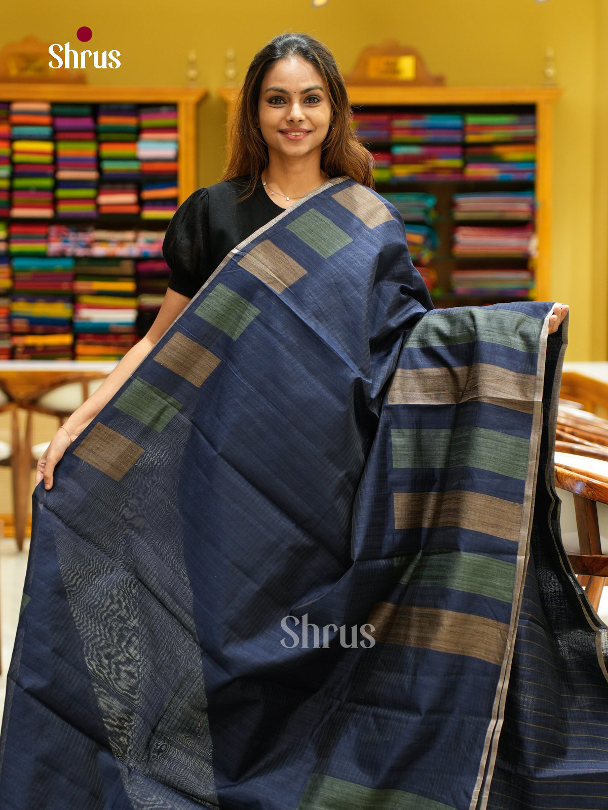 Semi Jute Saree - EFS03288 - Shop on Shrus.com