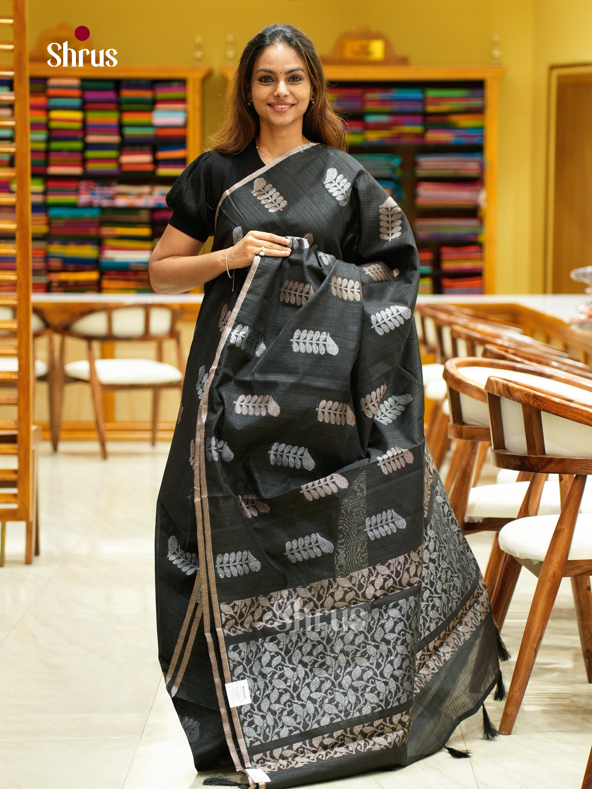 Semi Jute Saree - EFS03308 - Shop on Shrus.com