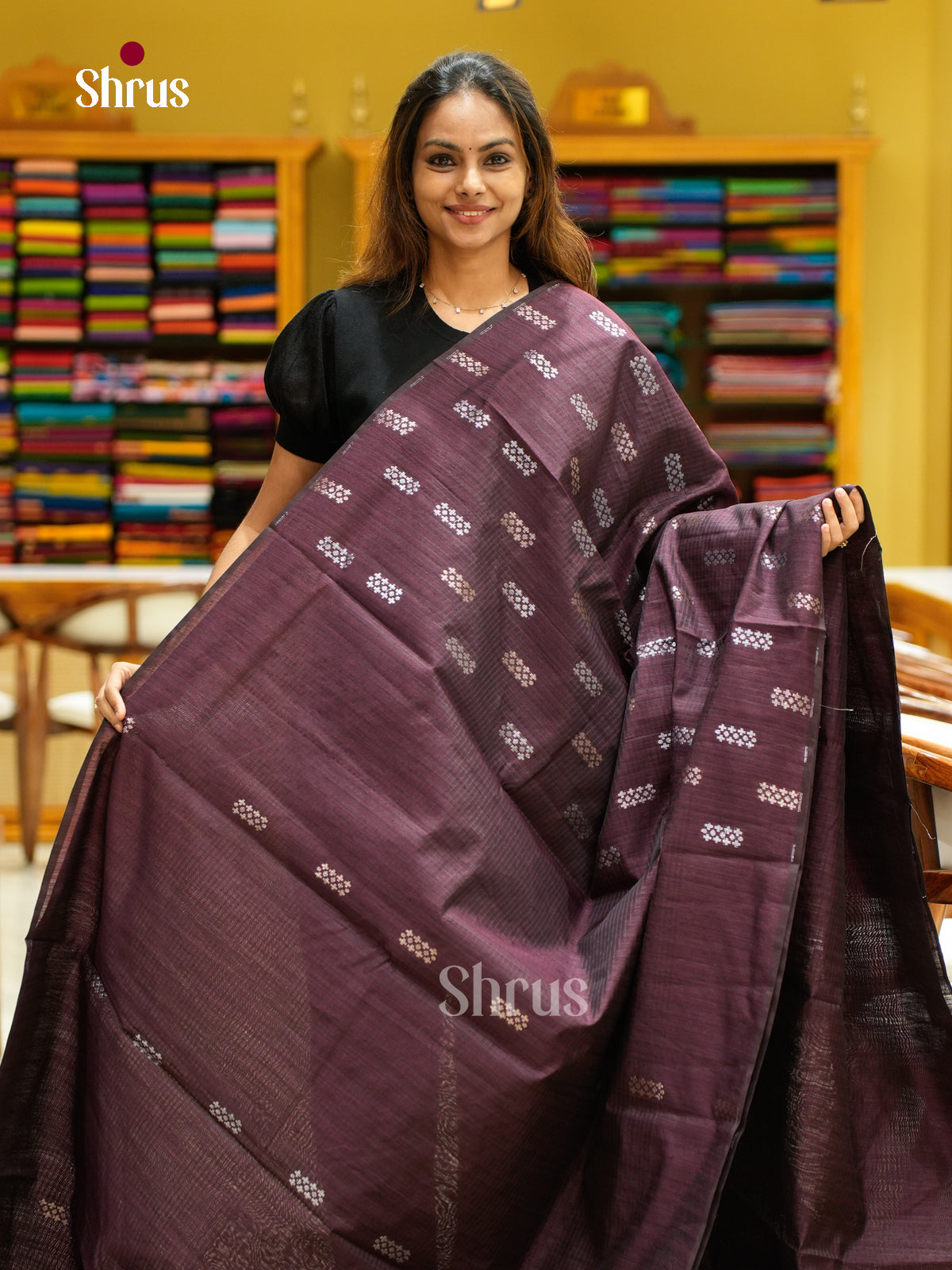 Semi Jute Saree - EFS03326 - Shop on Shrus.com