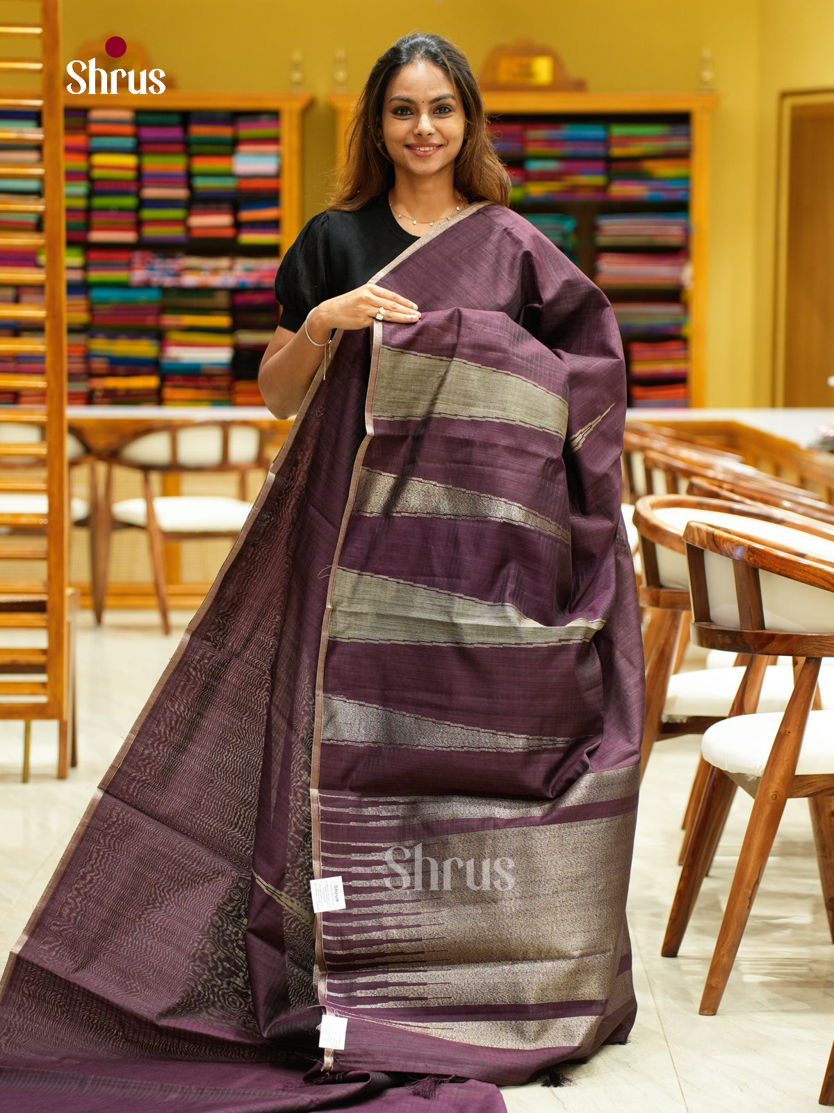 Semi Jute Saree - EFS03331 - Shop on Shrus.com