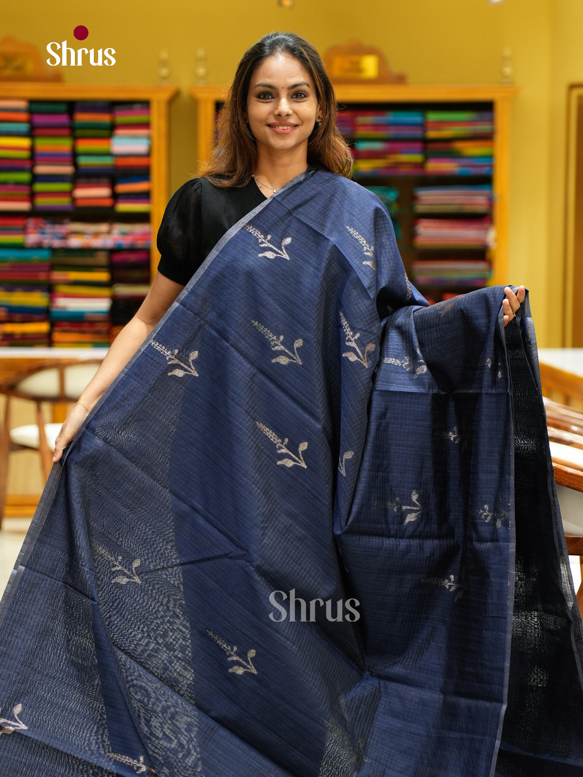 Semi Jute Saree - EFS03332 - Shop on Shrus.com