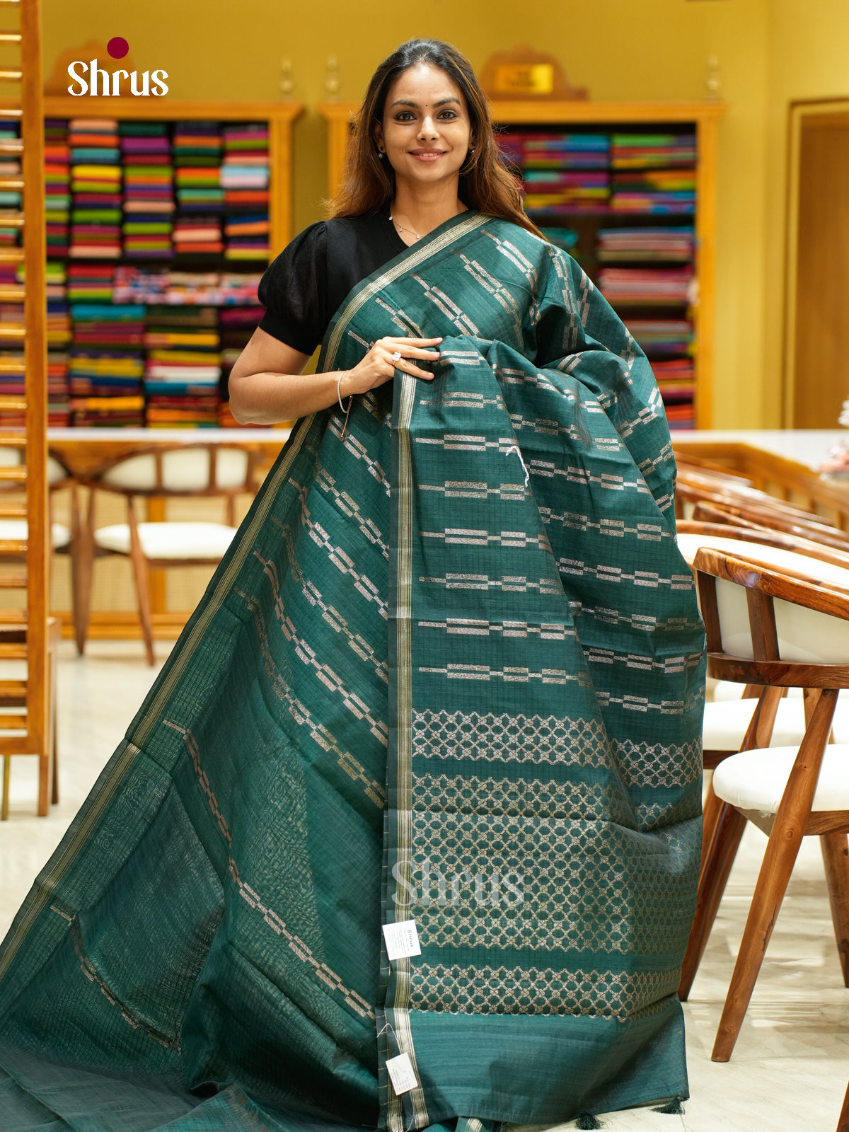 Semi Jute Saree - EFS03334 - Shop on Shrus.com
