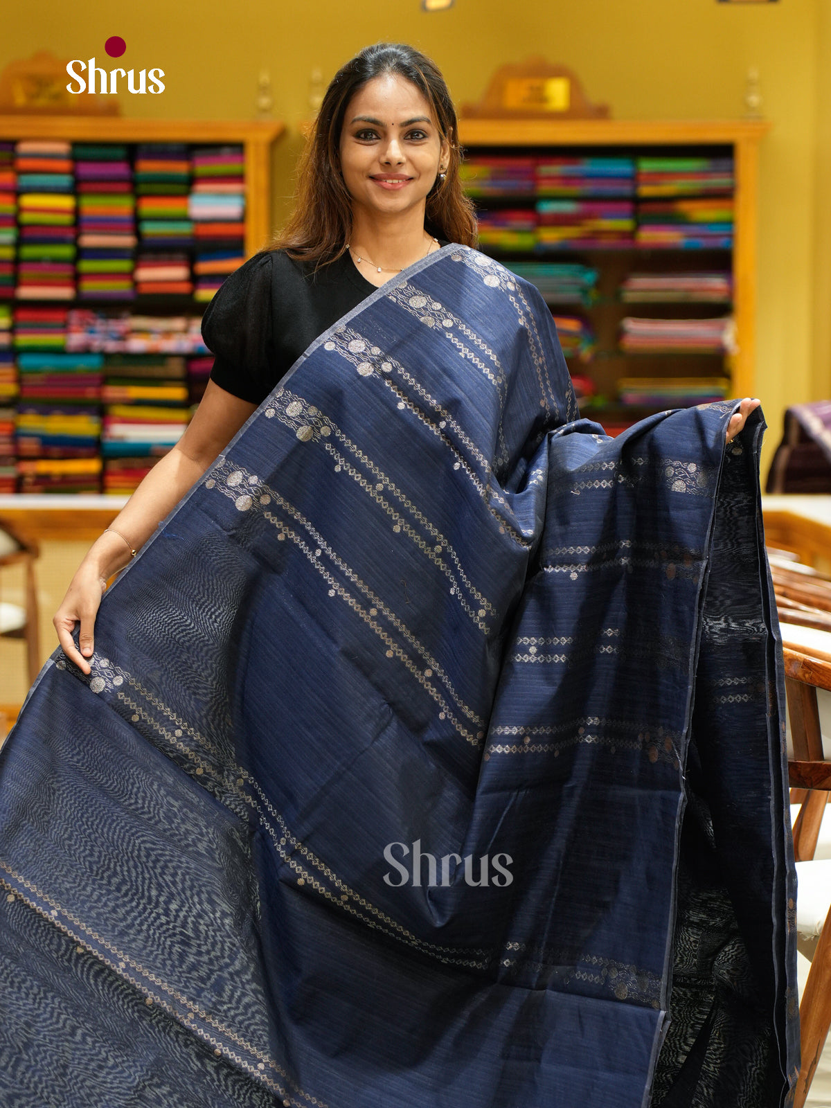 Semi Jute Saree - EFS04017 - Shop on Shrus.com