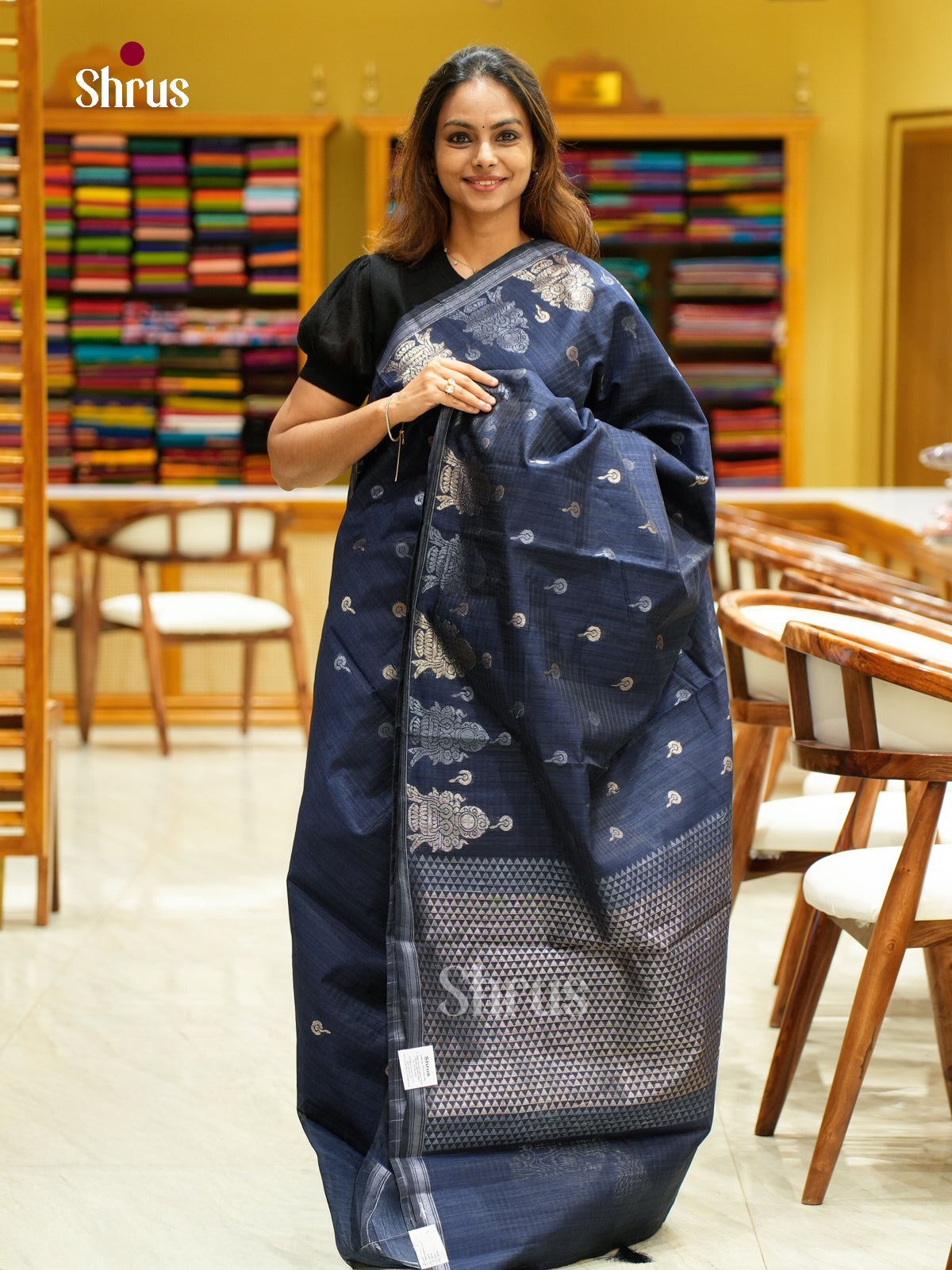 Semi Jute Saree - EFS04019 - Shop on Shrus.com