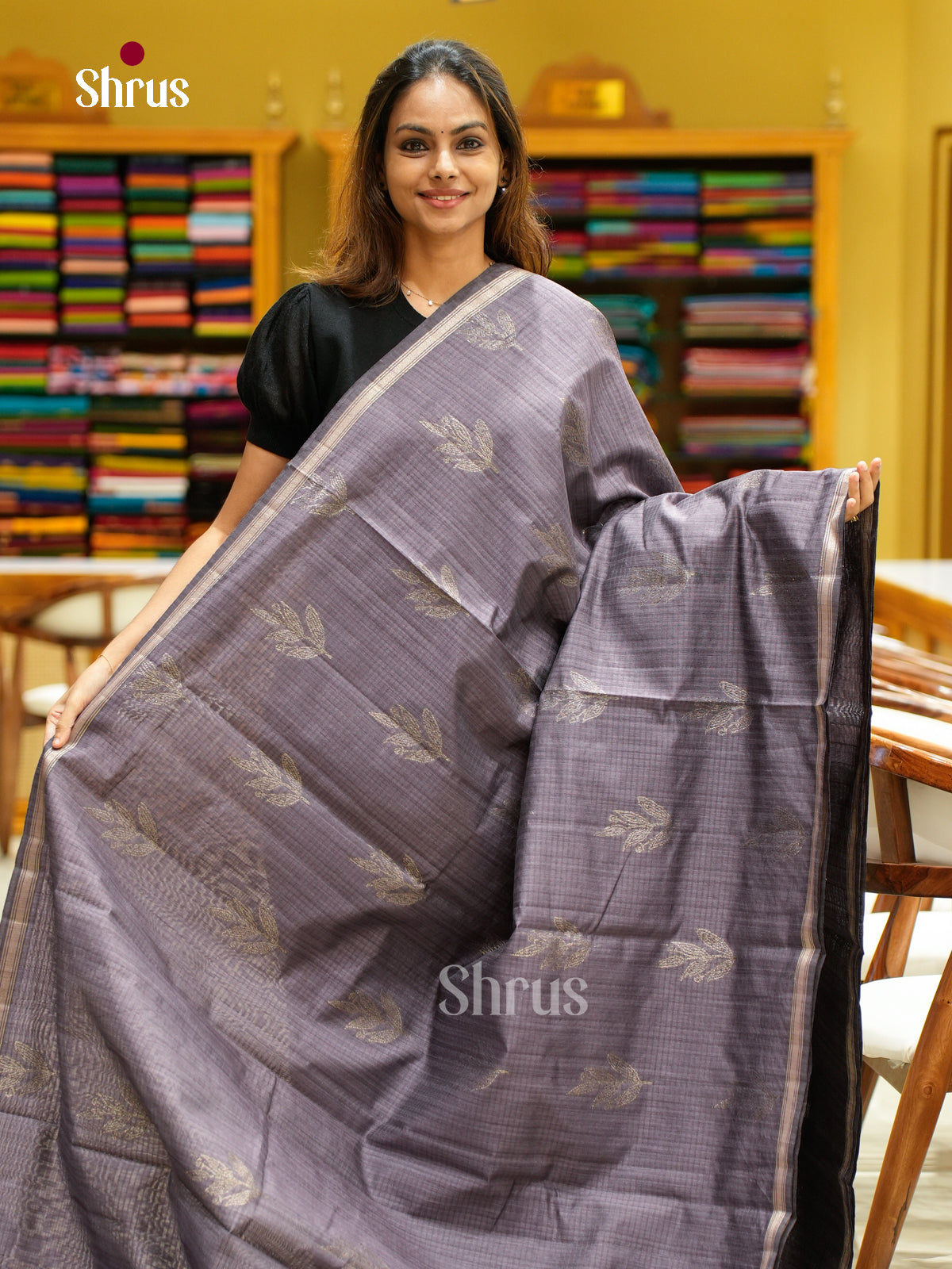 Semi Jute Saree - EFS04020 - Shop on Shrus.com