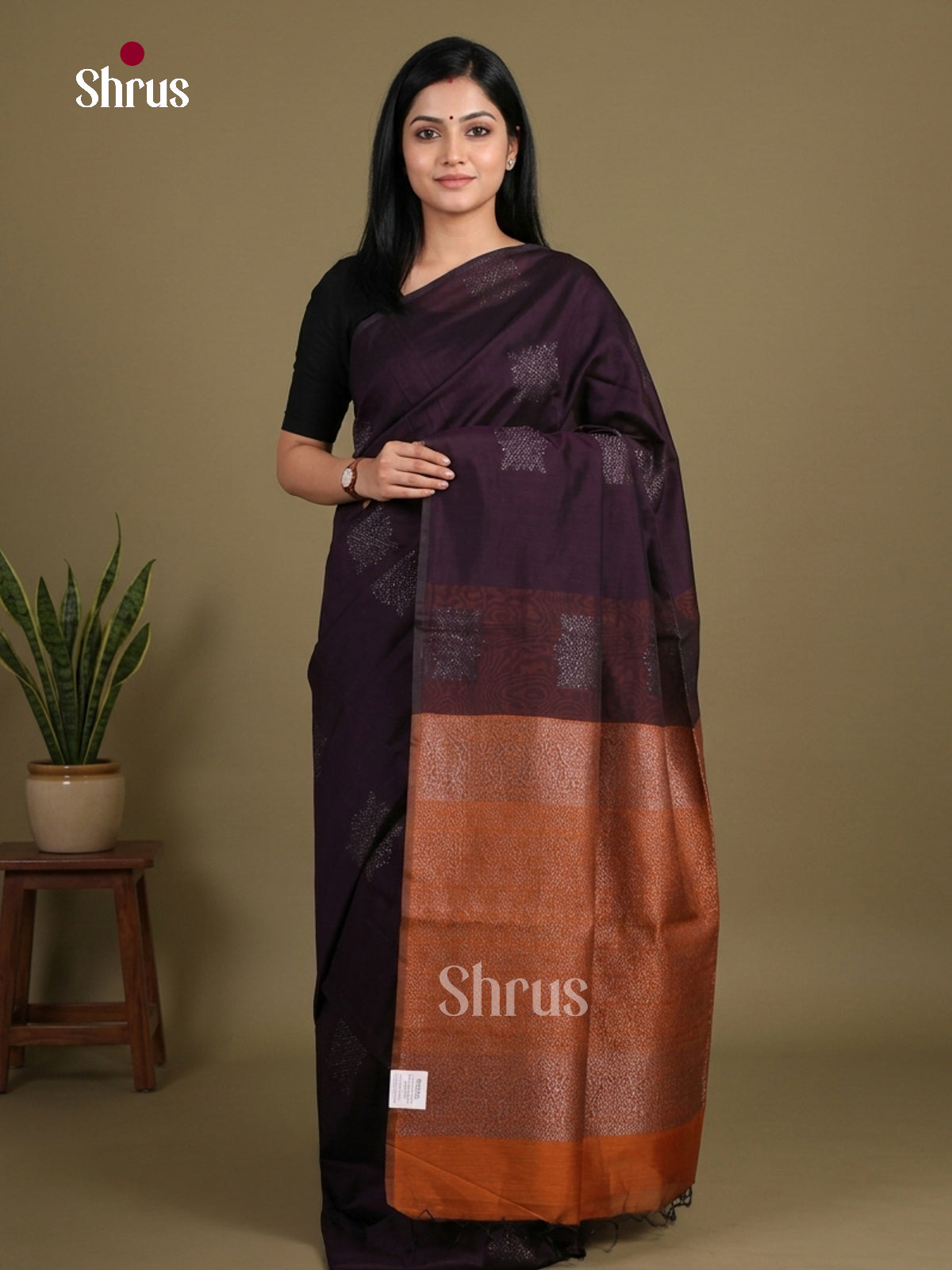 Semi Silkcotton Saree - EFS04425 - Shop on Shrus.com