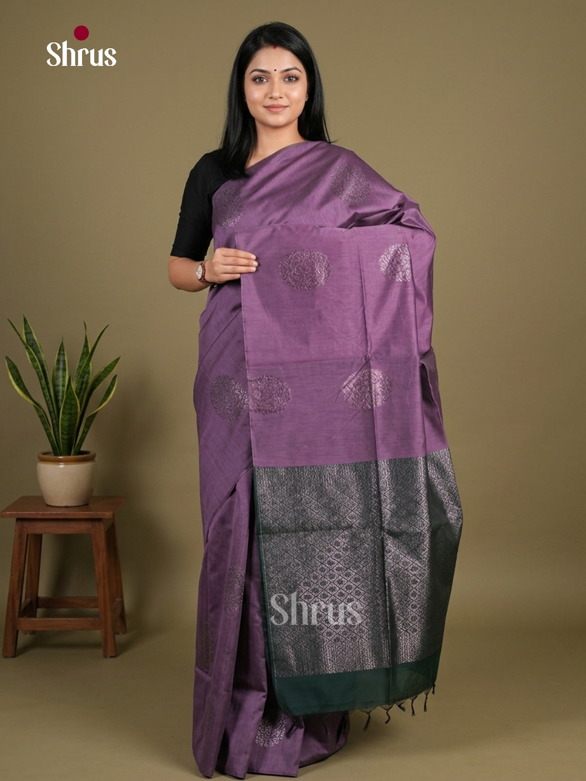 Semi Silkcotton Saree - EFS04435 - Shop on Shrus.com