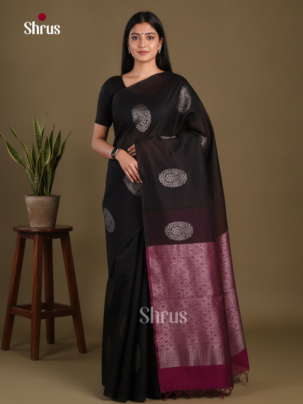 Semi Silkcotton Saree - EFS04444 - Shop on Shrus.com