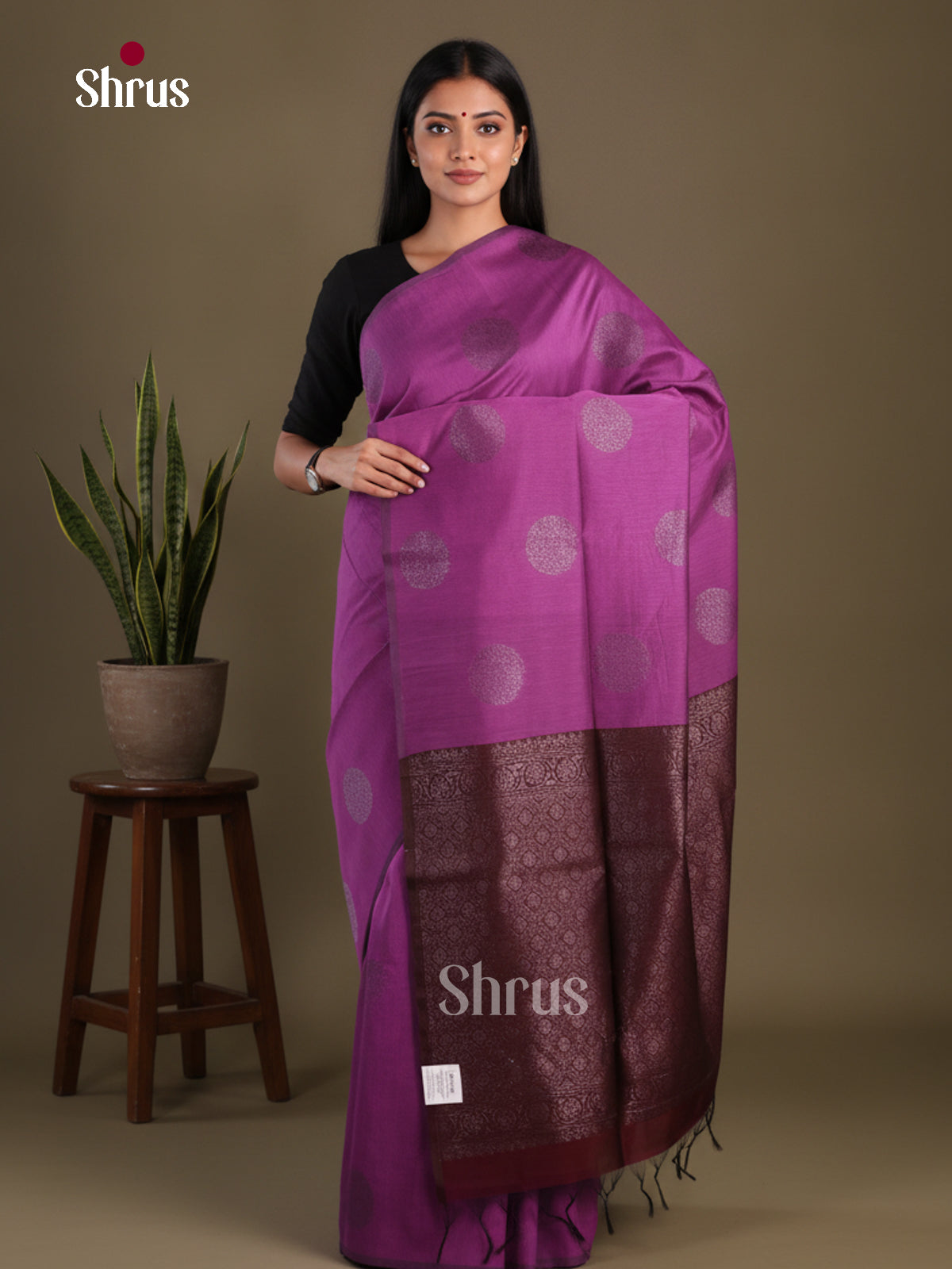 Semi Silkcotton Saree - EFS04457 - Shop on Shrus.com