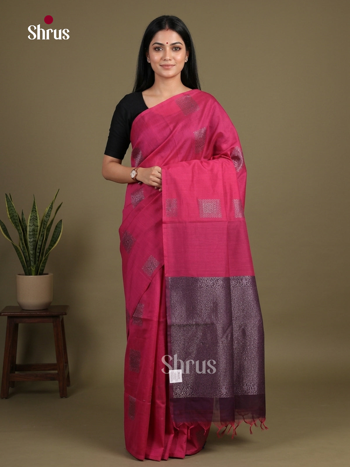 Semi Silkcotton Saree - EFS04484 - Shop on Shrus.com