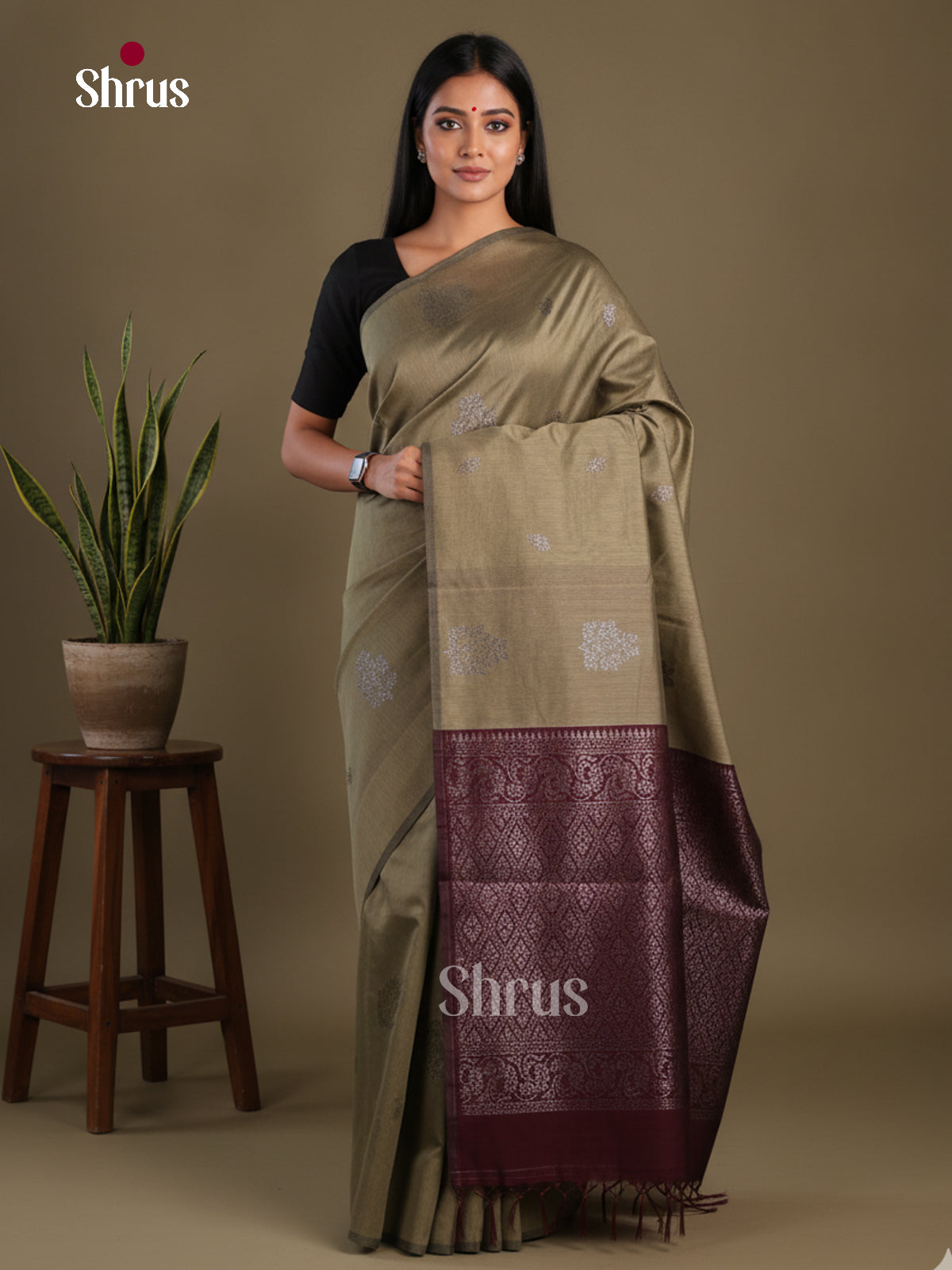 Semi Silkcotton Saree - EFS04502 - Shop on Shrus.com