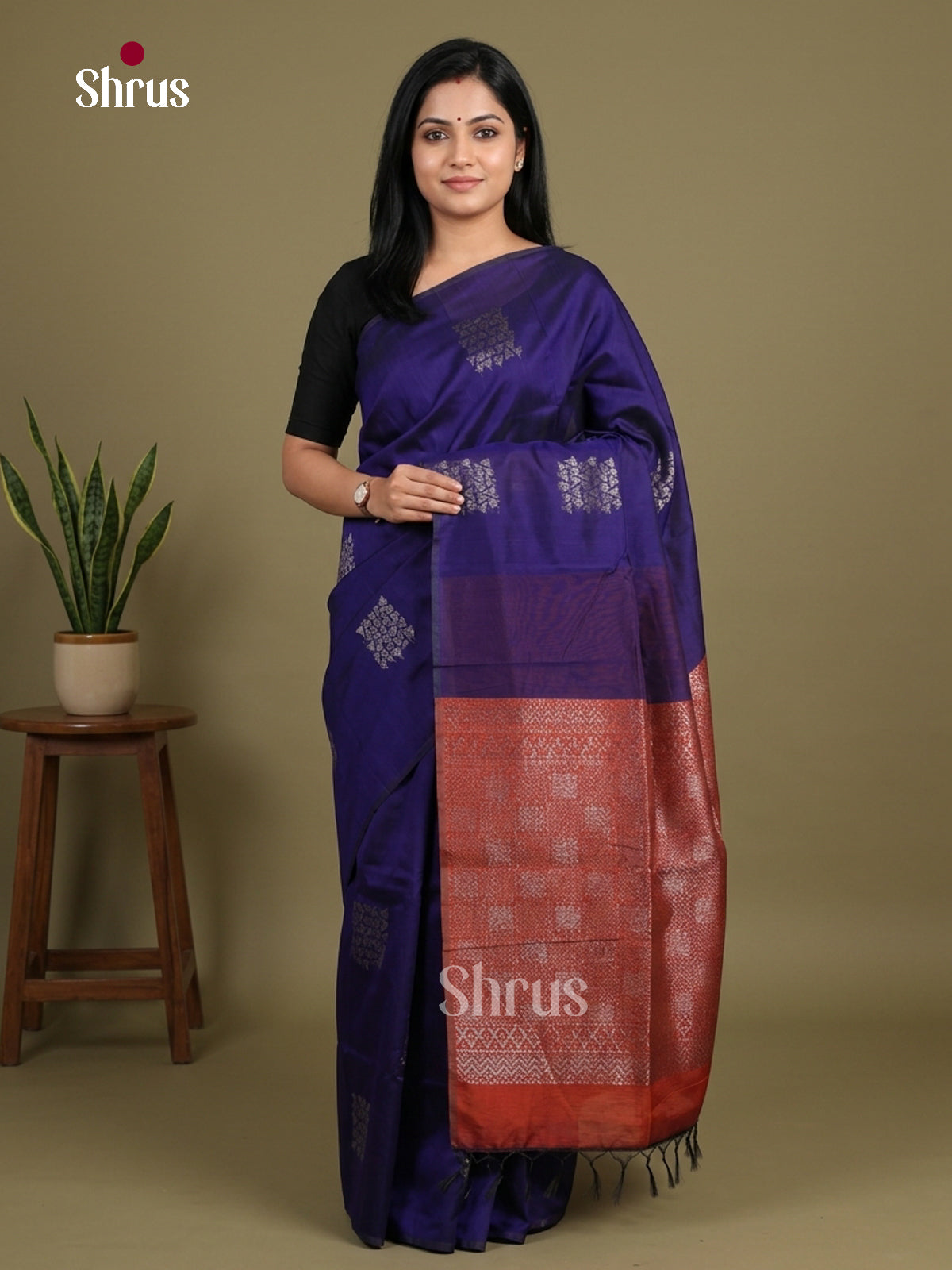 Semi Silkcotton Saree - EFS04548 - Shop on Shrus.com