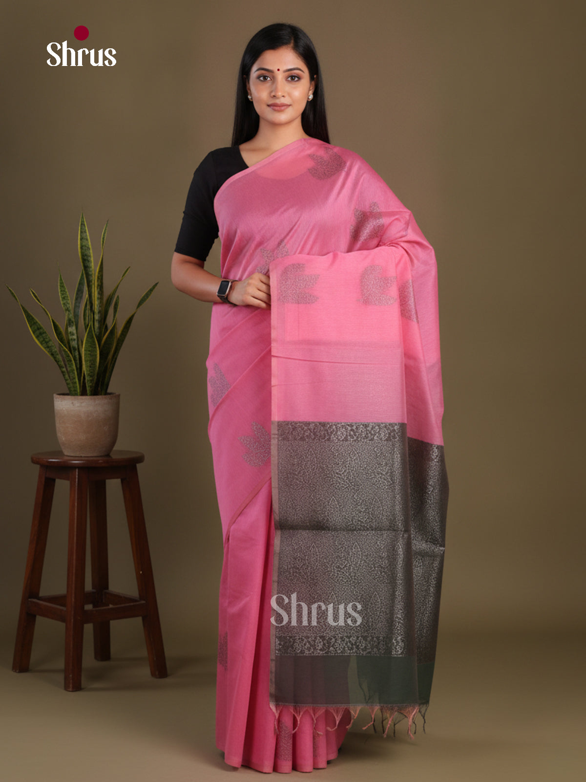 Semi Silkcotton Saree - EFS04562 - Shop on Shrus.com