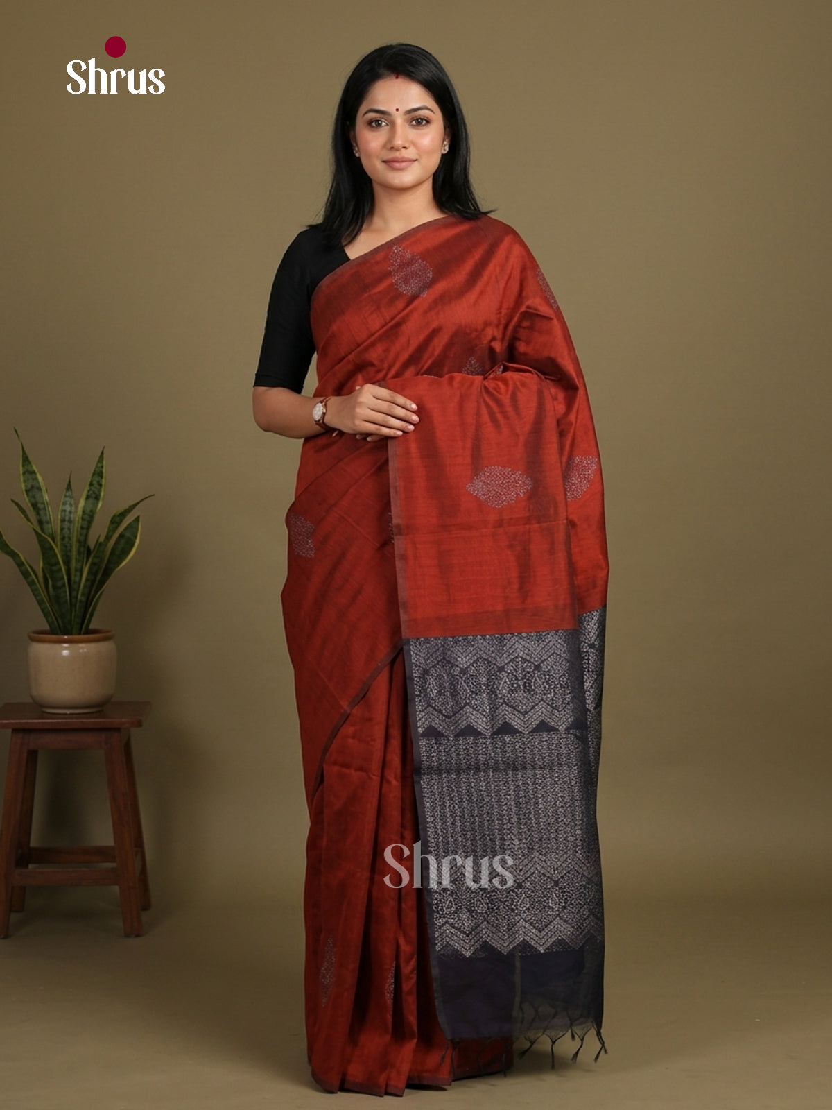 Semi Silkcotton Saree - EFS04603 - Shop on Shrus.com