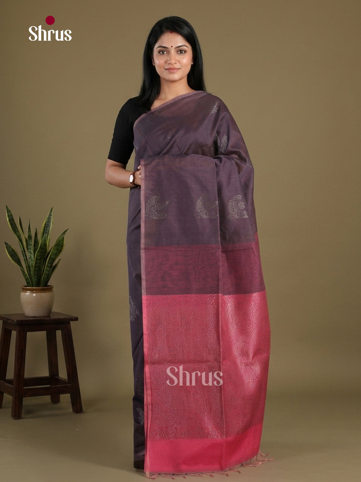 Semi Silkcotton Saree - EFS04604 - Shop on Shrus.com