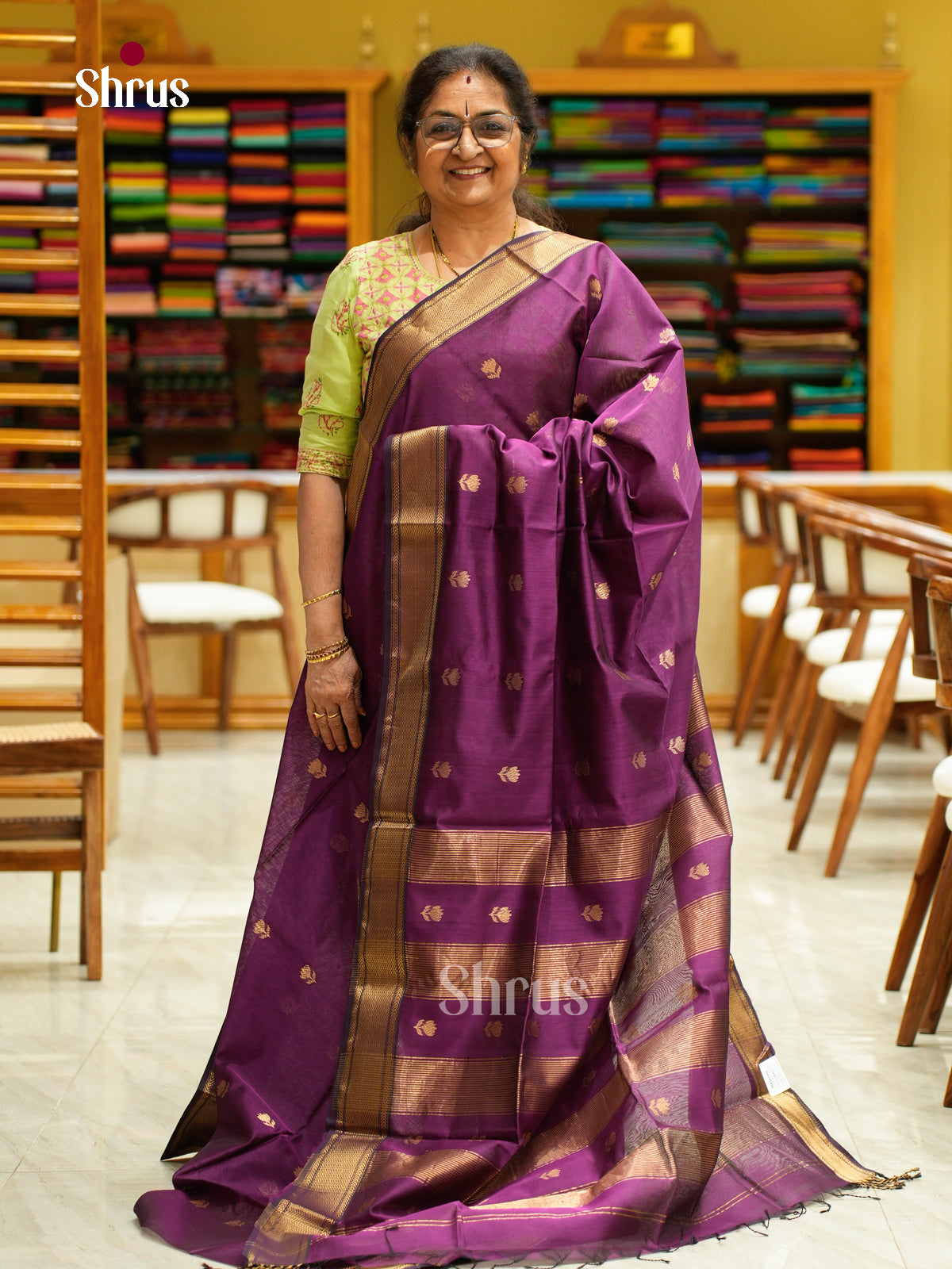 Maheshwari silkcotton Saree - EFS05001 - Shop on Shrus.com