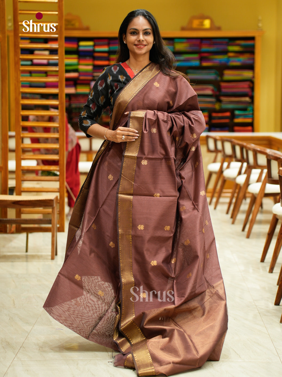 Maheshwari silkcotton Saree - EFS05004 - Shop on Shrus.com