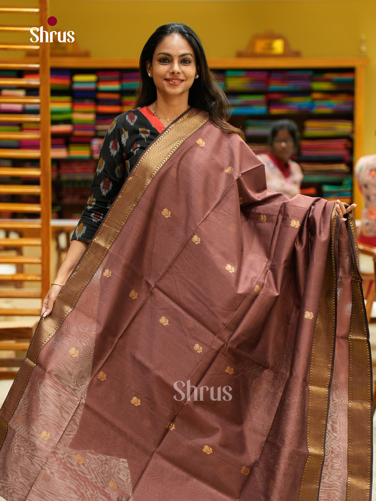 Maheshwari silkcotton Saree - EFS05004 - Shop on Shrus.com