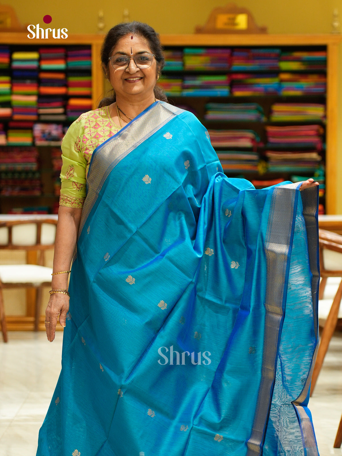 Maheshwari silkcotton Saree - EFS05007 - Shop on Shrus.com