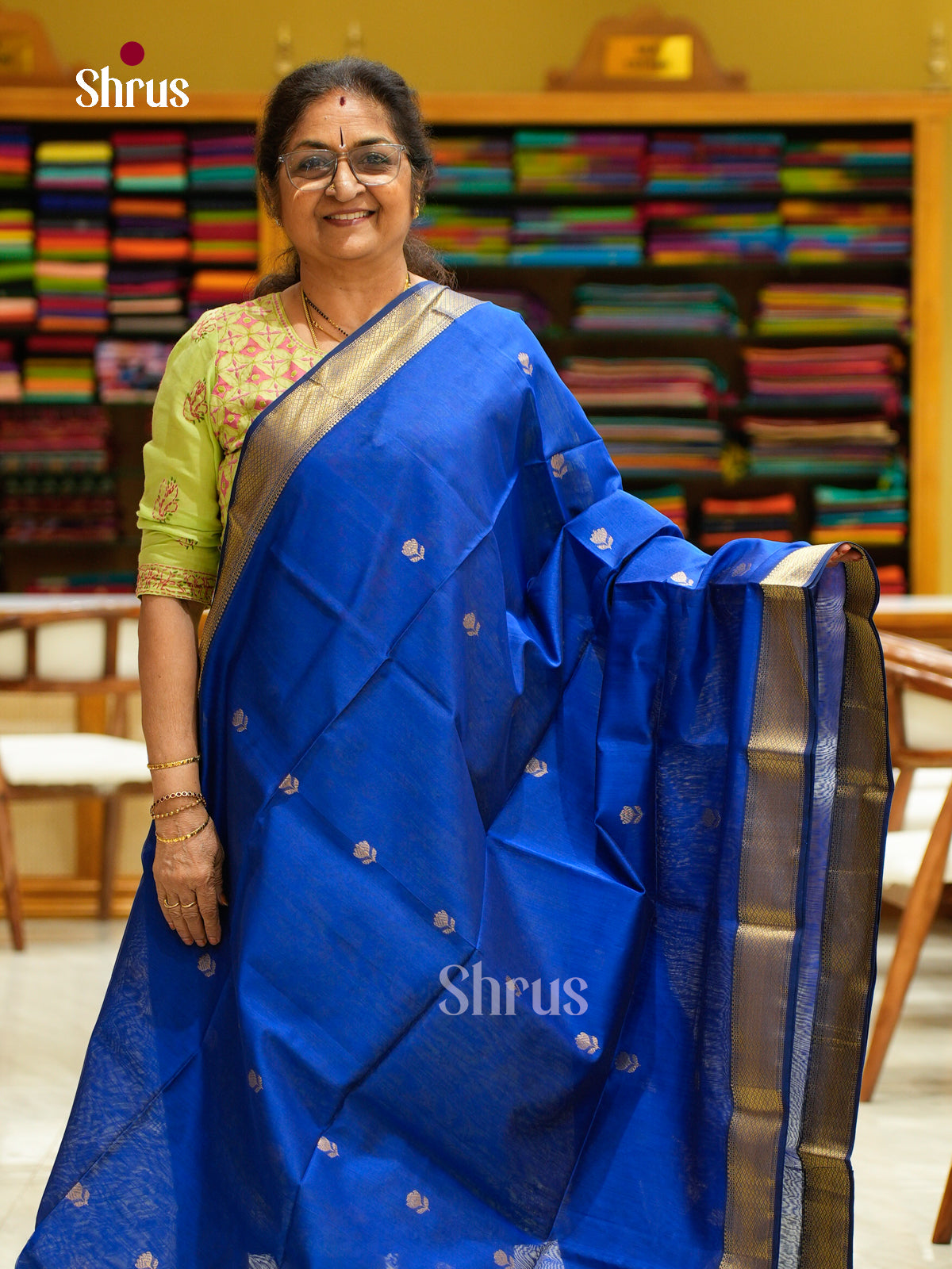 Maheshwari silkcotton Saree - EFS05015 - Shop on Shrus.com