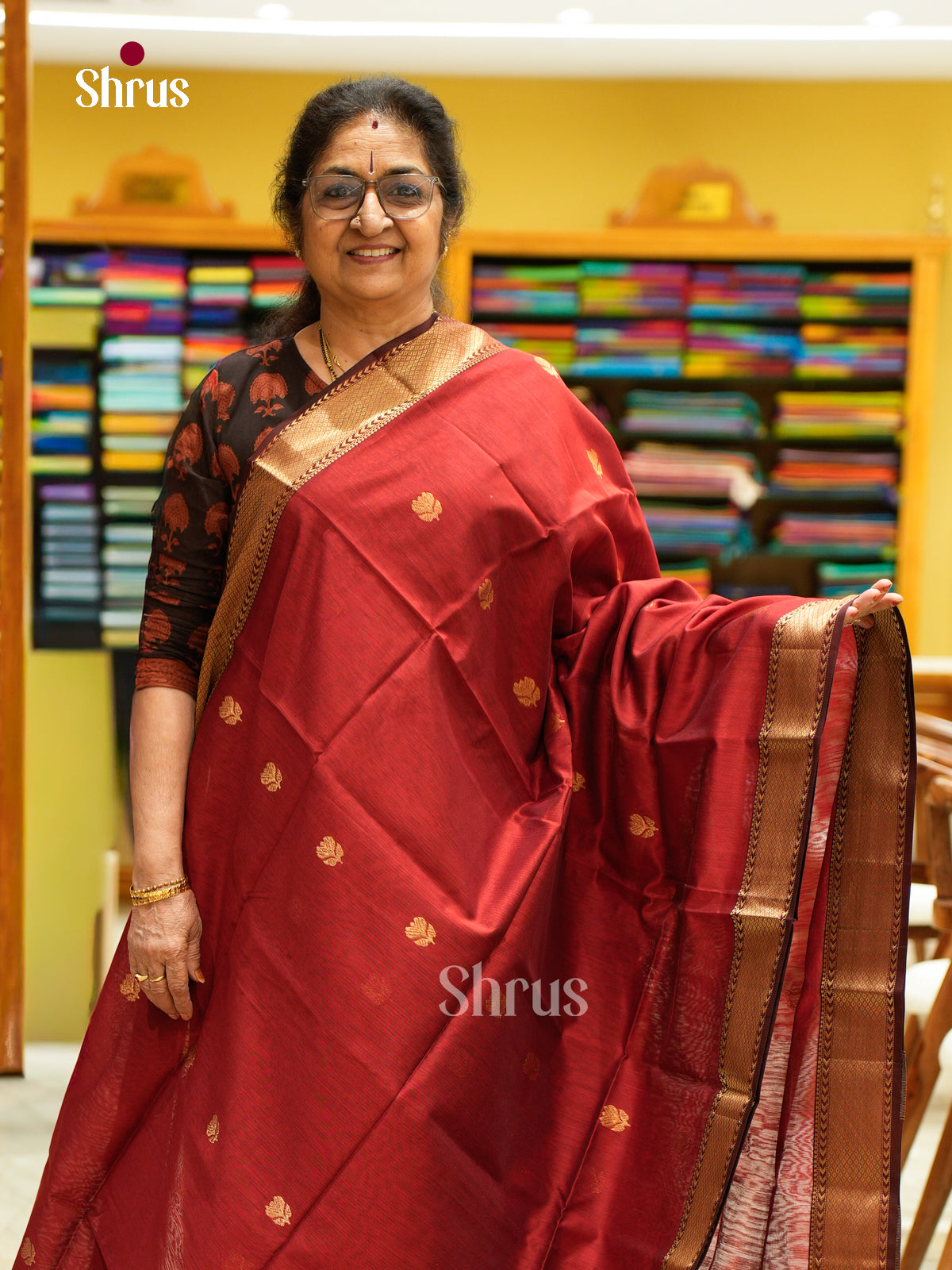 Maheshwari silkcotton Saree - EFS05016 - Shop on Shrus.com