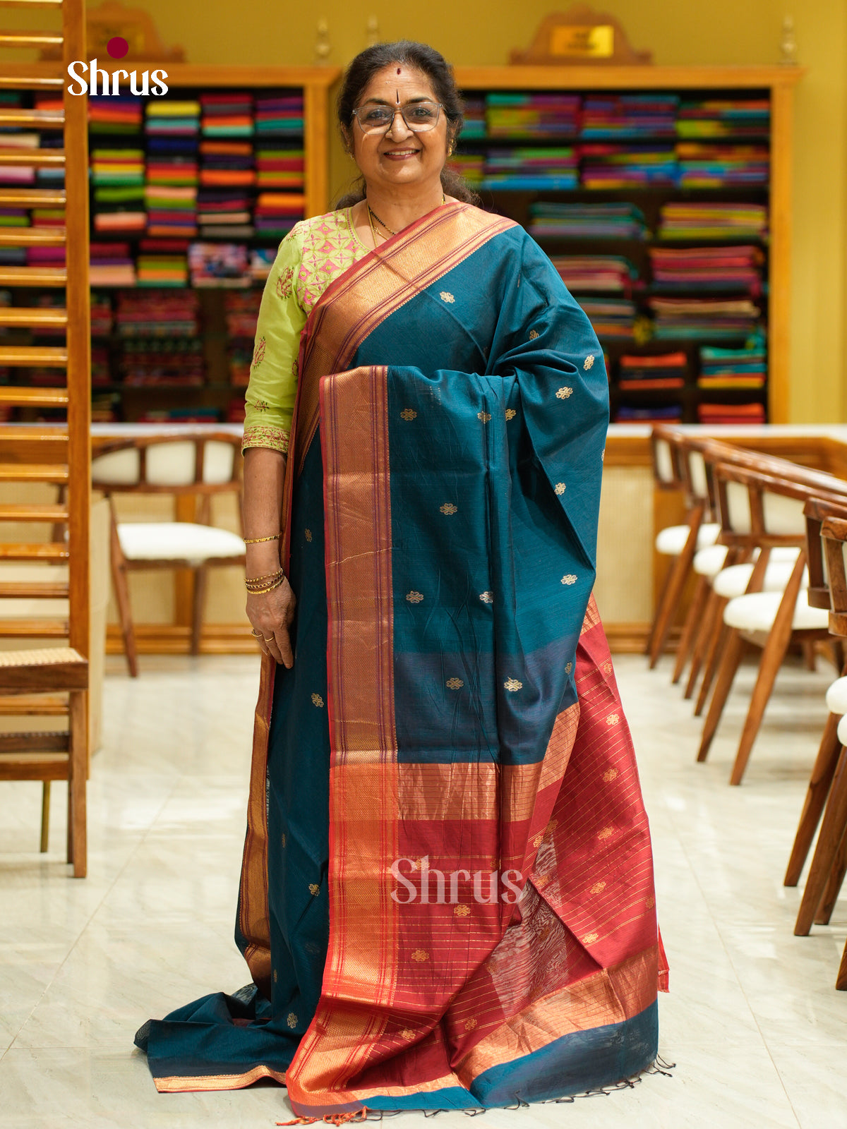 Maheshwari silkcotton Saree - EFS05017 - Shop on Shrus.com