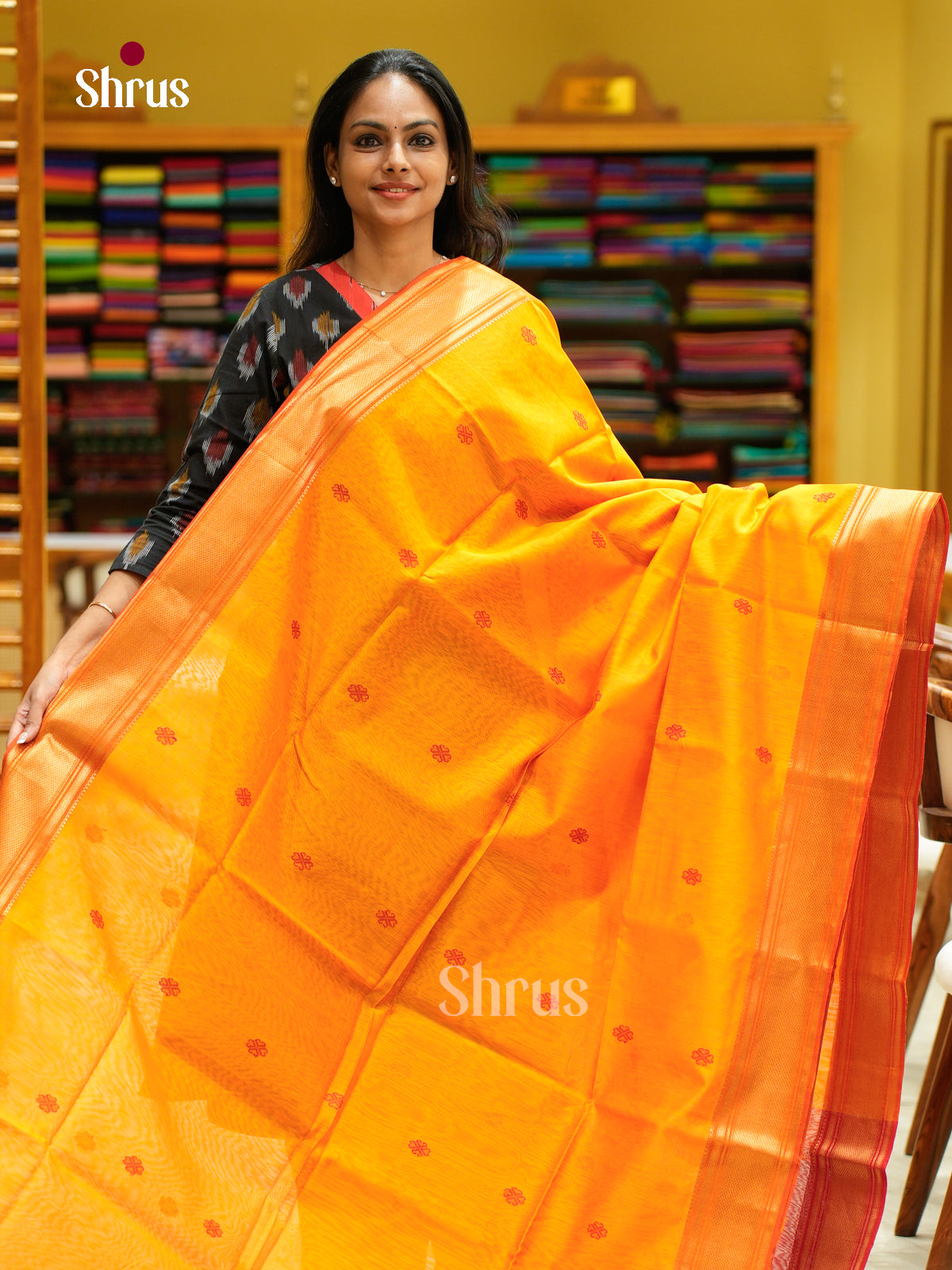 Maheshwari silkcotton Saree - EFS05018 - Shop on Shrus.com