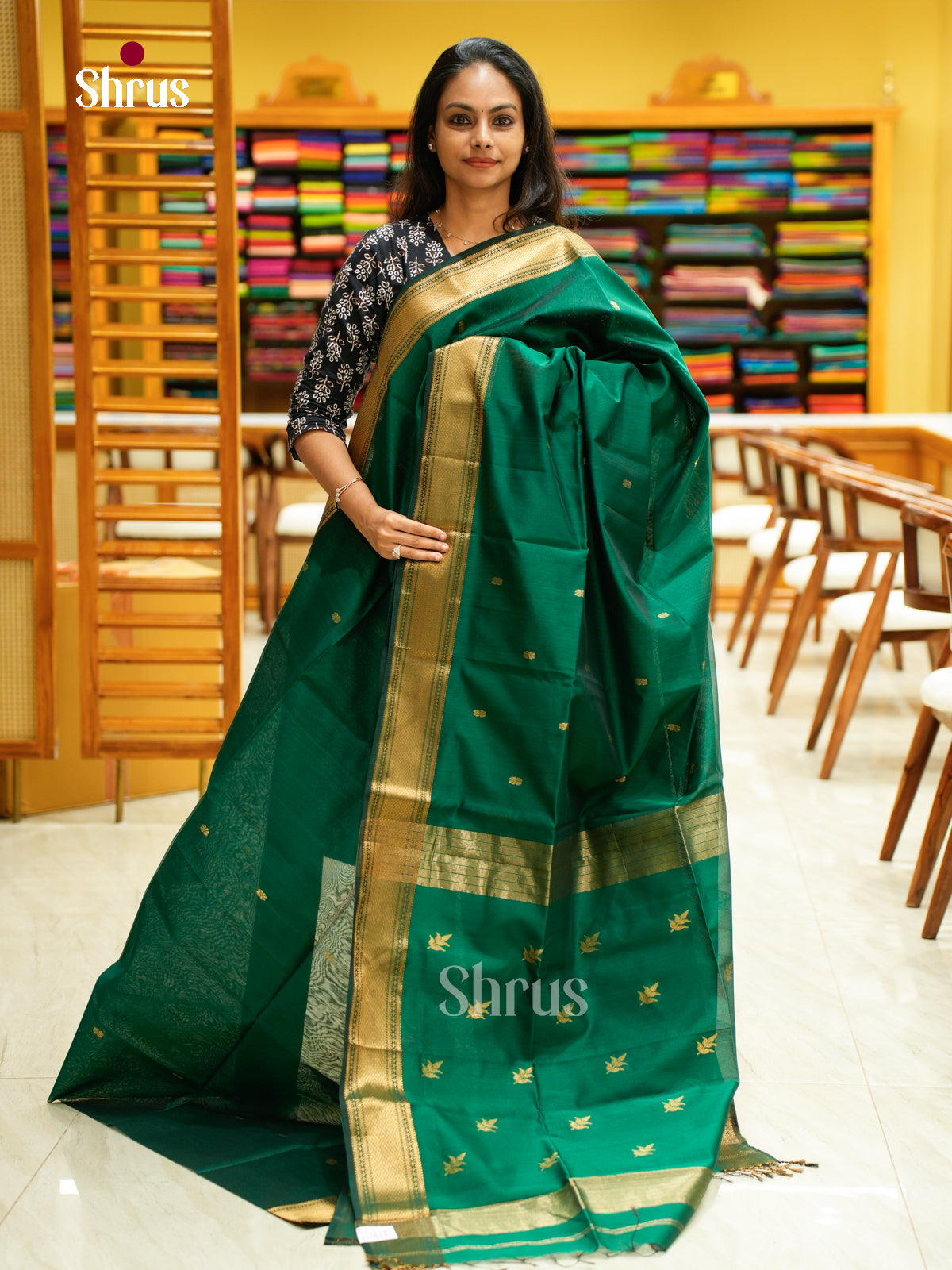 Maheshwari silkcotton Saree - EFS05025 - Shop on Shrus.com
