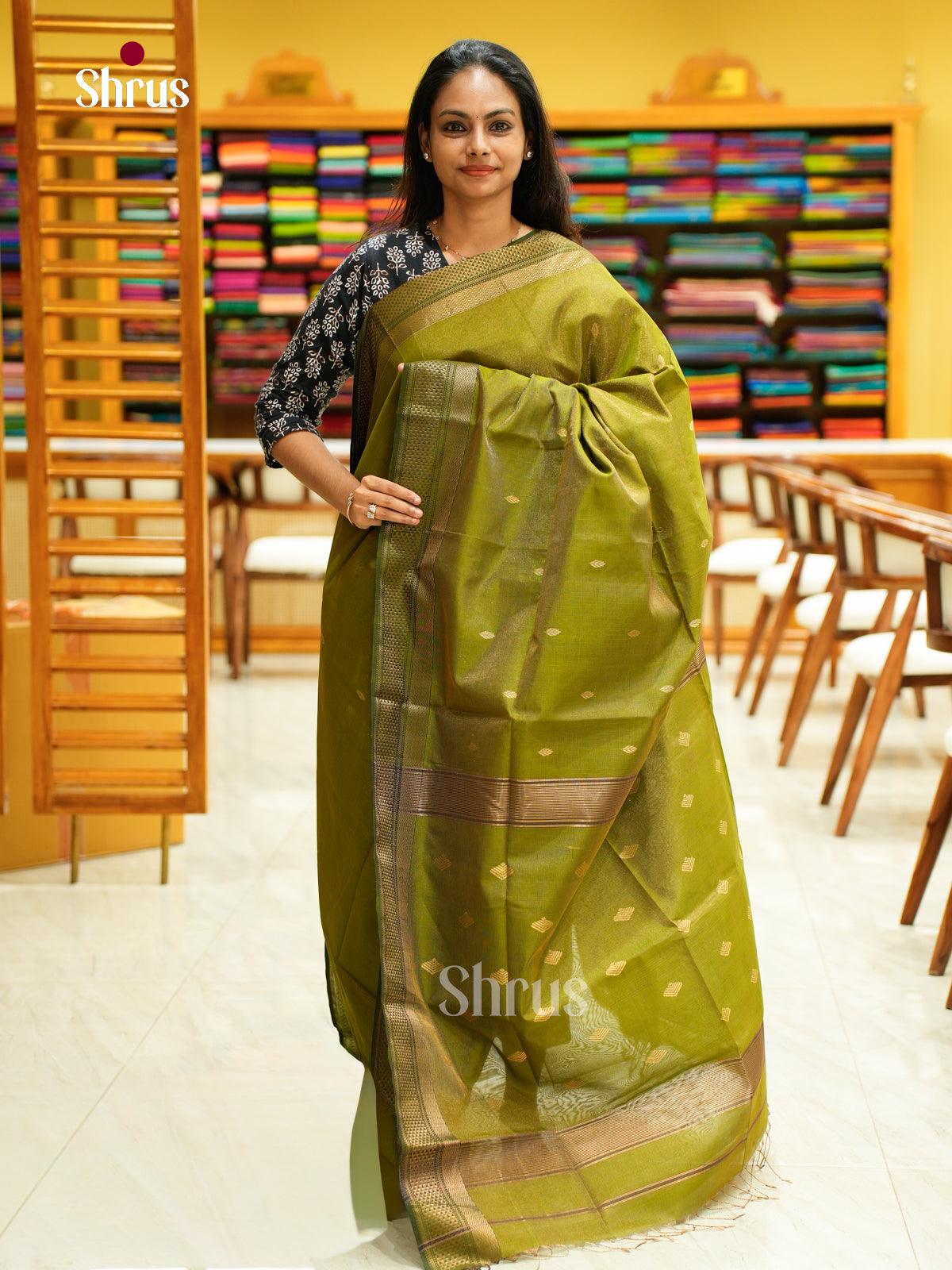 Maheshwari silkcotton Saree - EFS05044 - Shop on Shrus.com