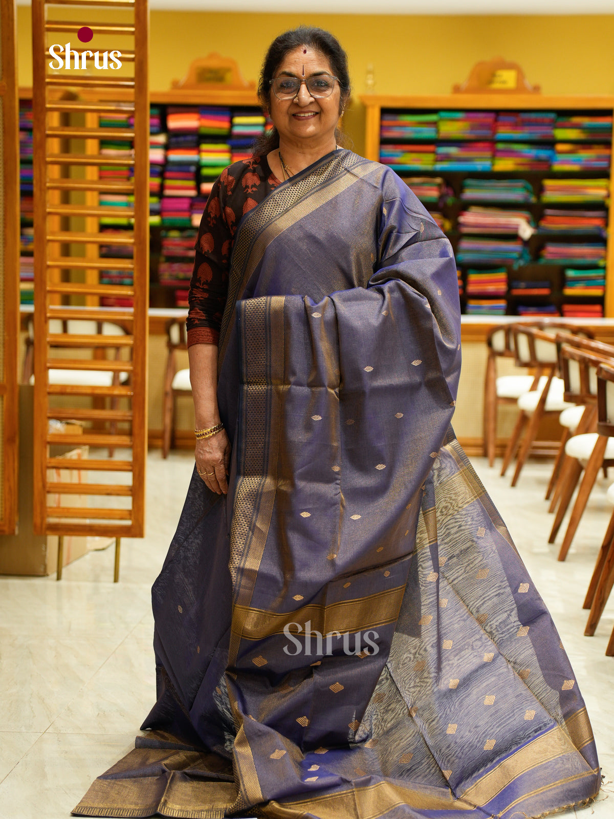 Maheshwari silkcotton Saree - EFS05046 - Shop on Shrus.com