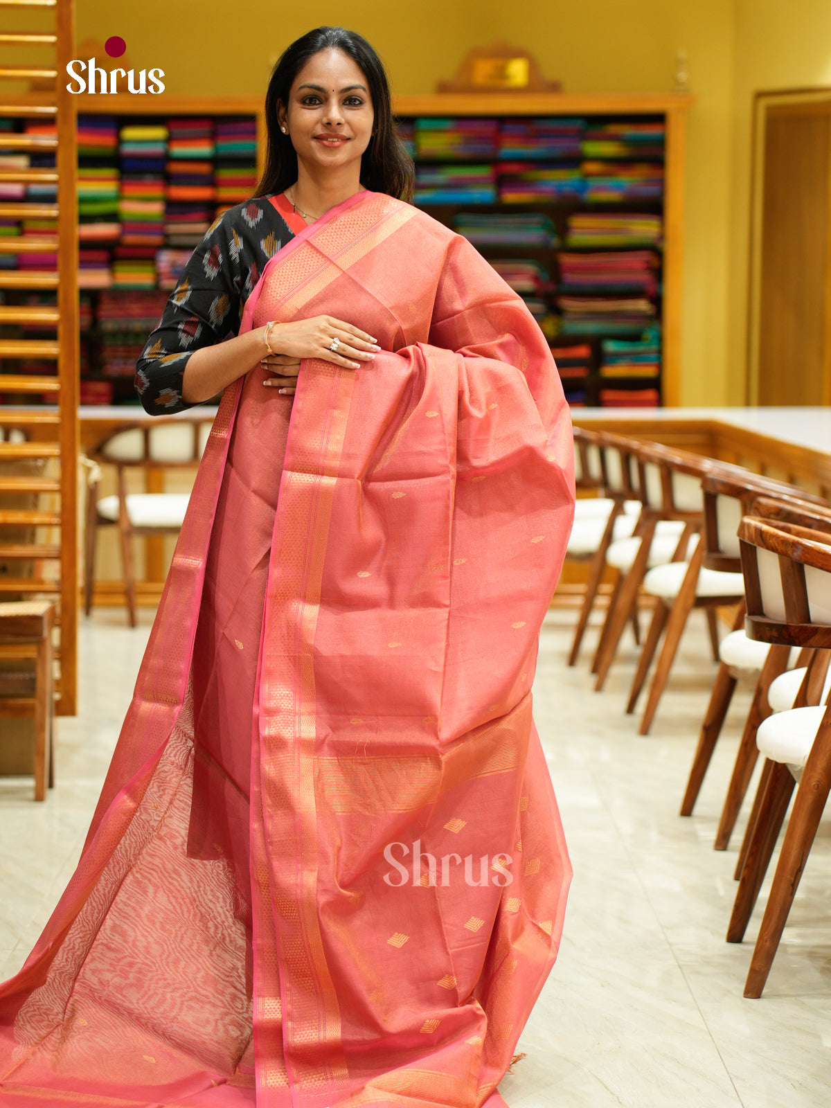 Maheshwari silkcotton Saree - EFS05050 - Shop on Shrus.com