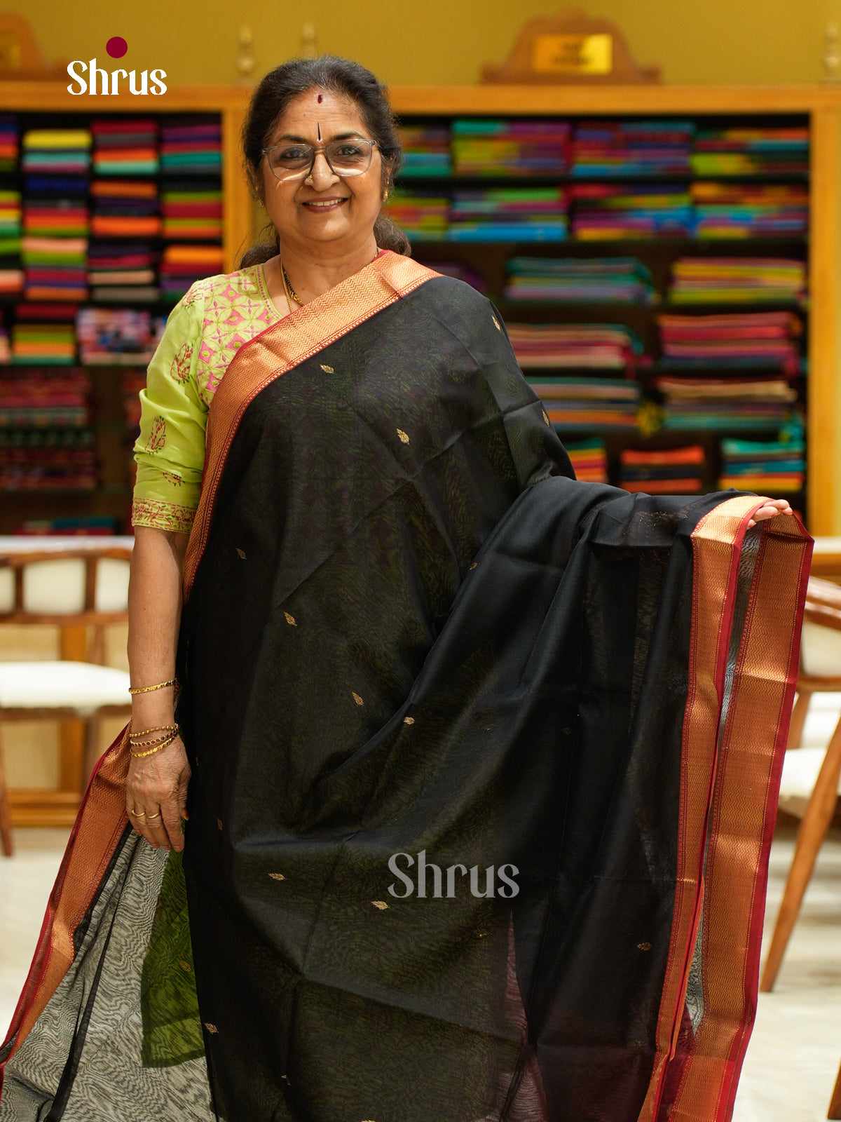 Maheshwari silkcotton Saree - EFS05054 - Shop on Shrus.com