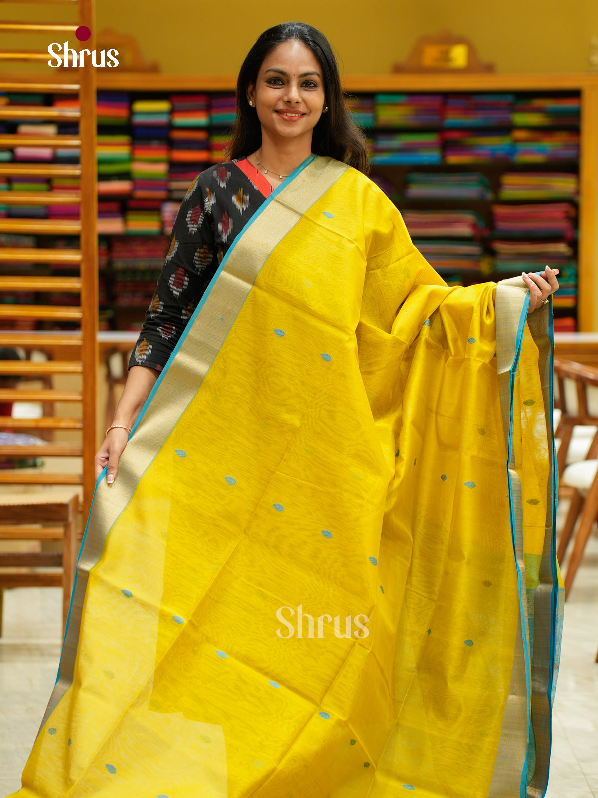 Maheshwari silkcotton Saree - EFS05055 - Shop on Shrus.com