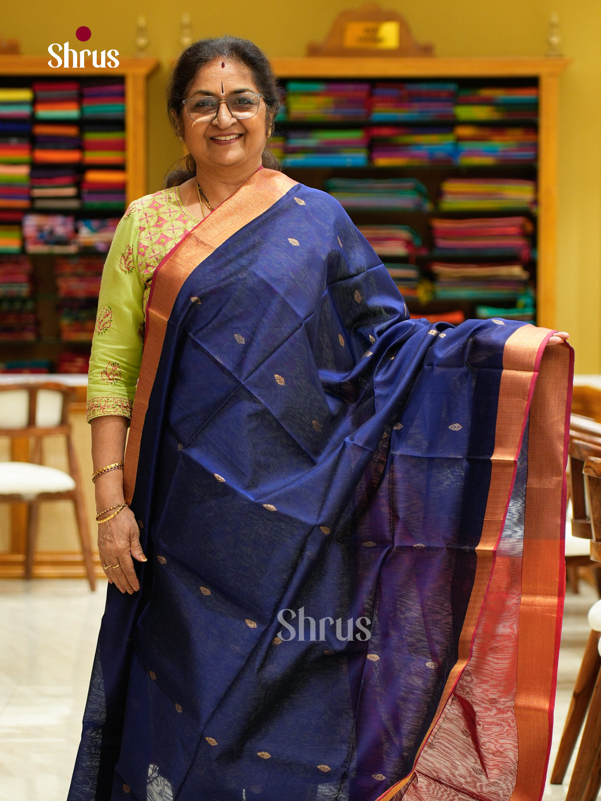 Maheshwari silkcotton Saree - EFS05057 - Shop on Shrus.com