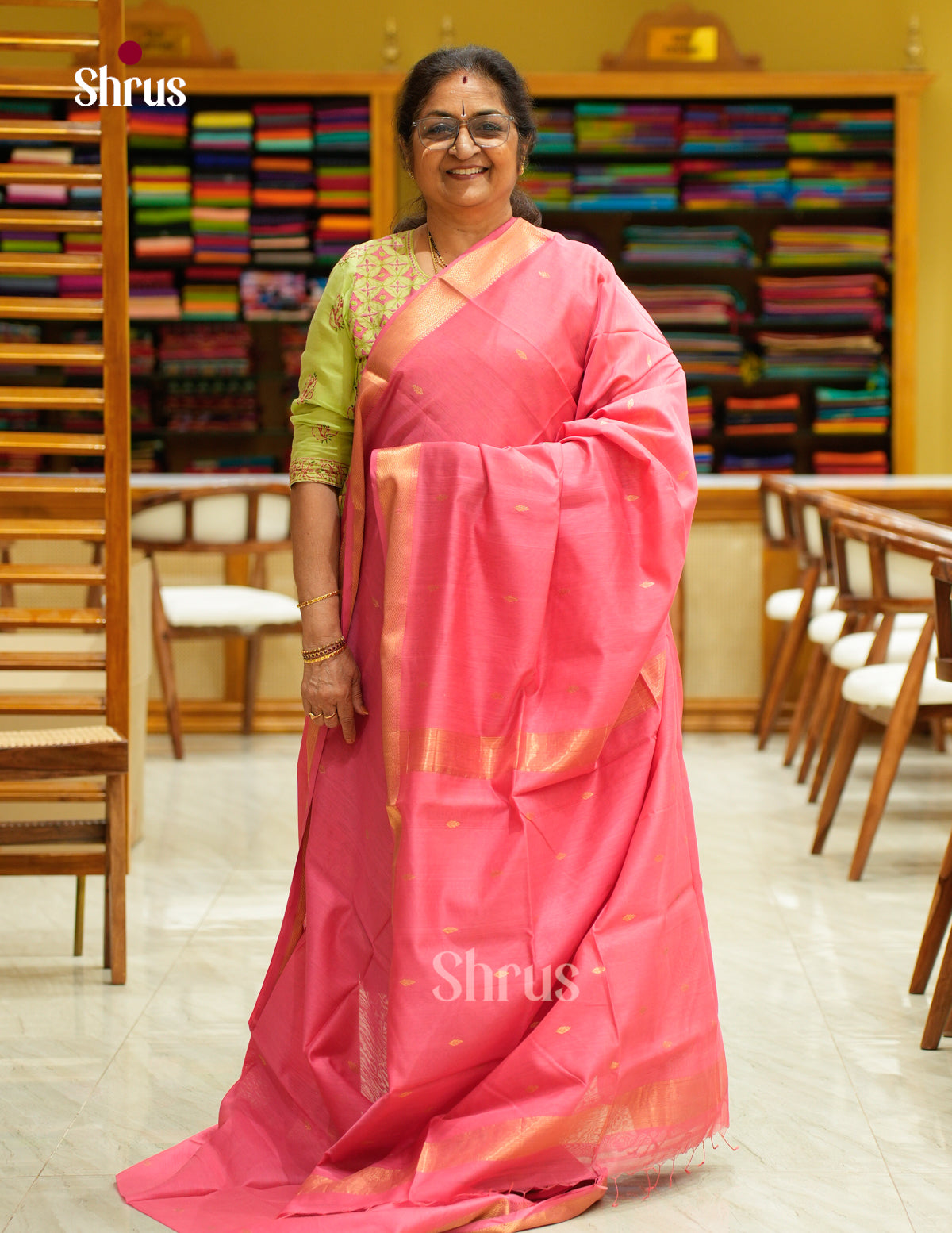 Maheshwari silkcotton Saree - EFS05058 - Shop on Shrus.com