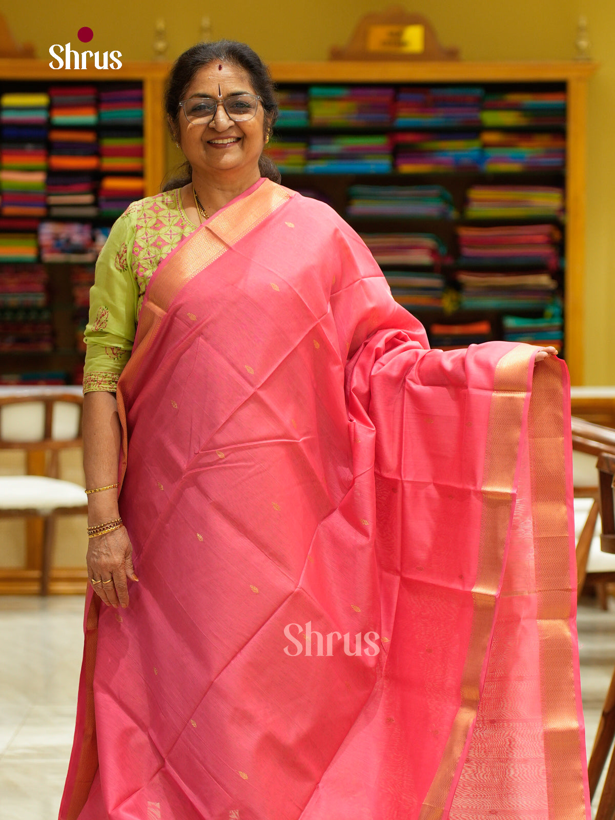 Maheshwari silkcotton Saree - EFS05058 - Shop on Shrus.com