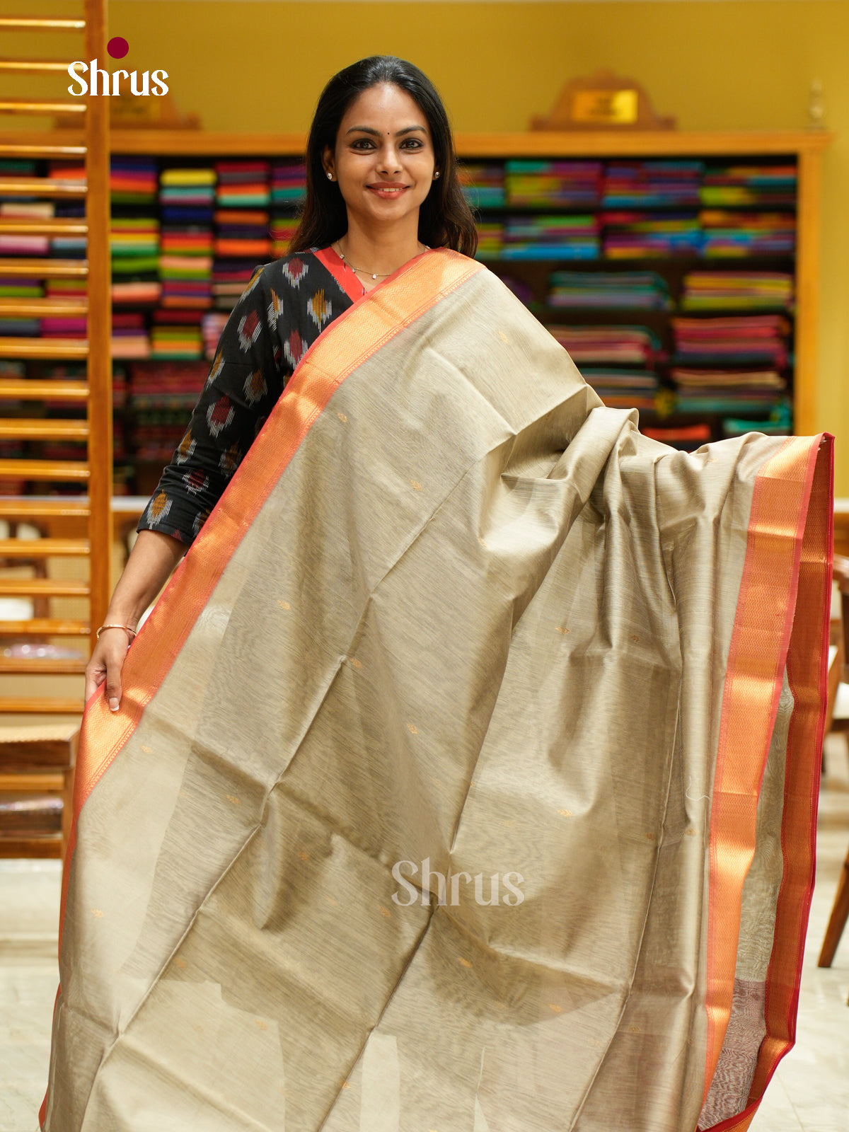 Maheshwari silkcotton Saree - EFS05059 - Shop on Shrus.com