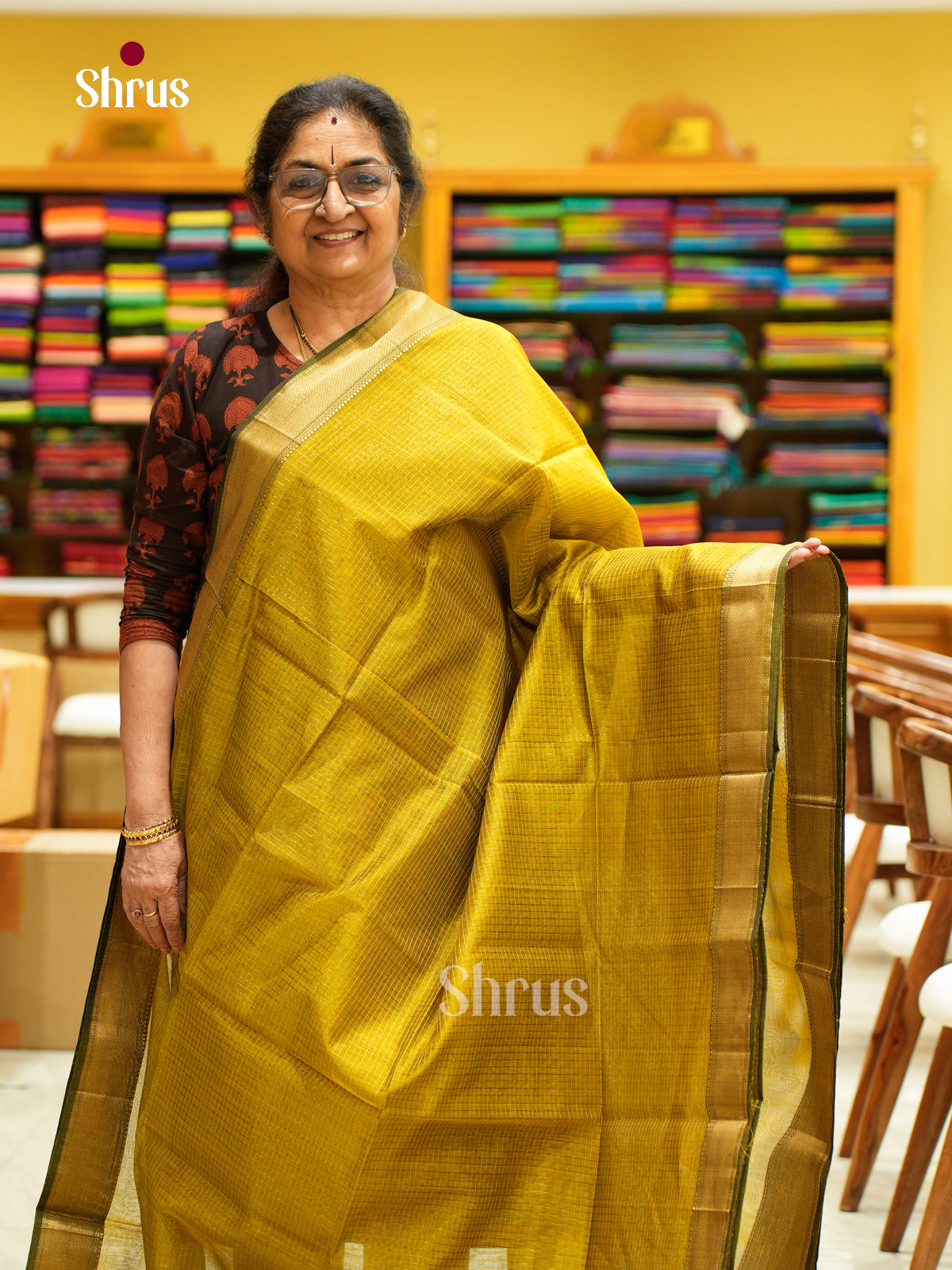 Maheshwari silkcotton Saree - EFS05078 - Shop on Shrus.com