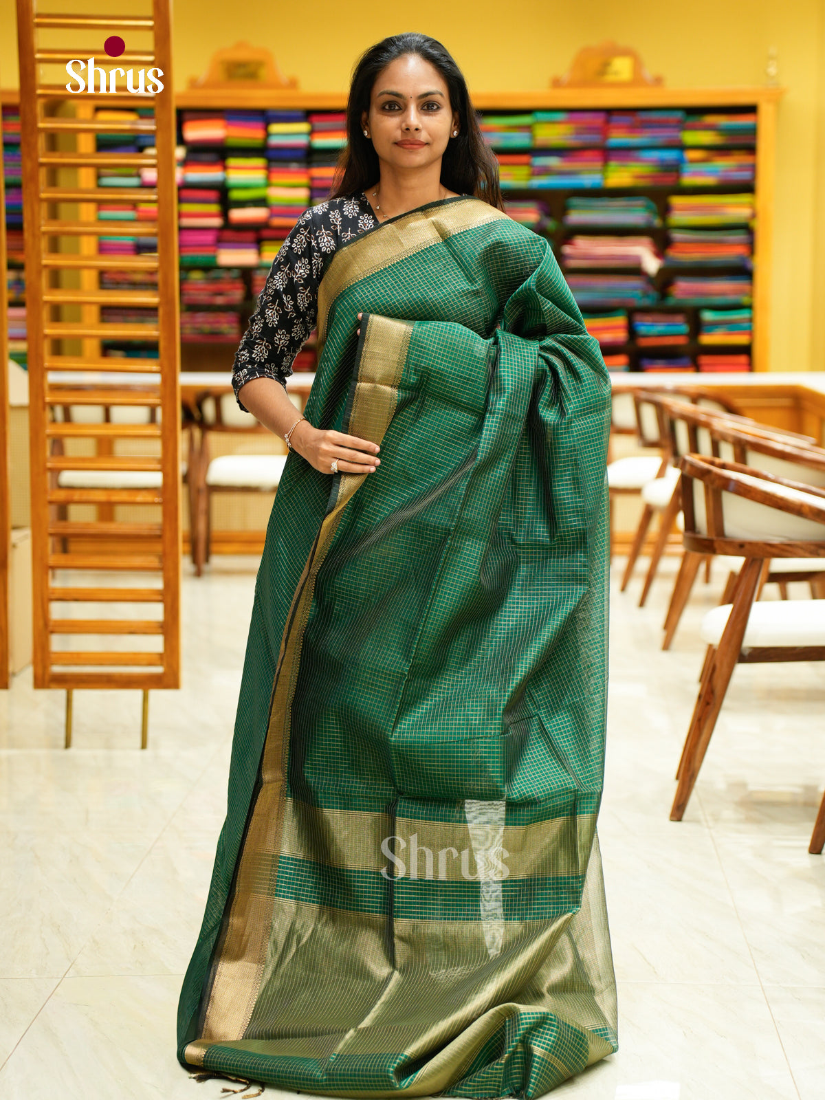 Maheshwari silkcotton Saree - EFS05084 - Shop on Shrus.com