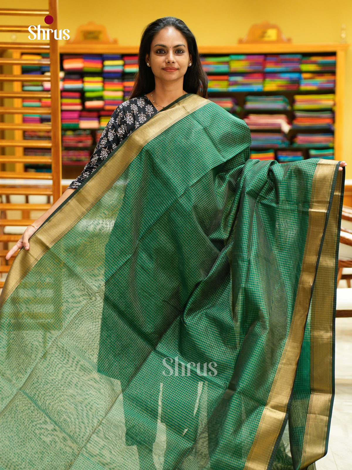 Maheshwari silkcotton Saree - EFS05084 - Shop on Shrus.com