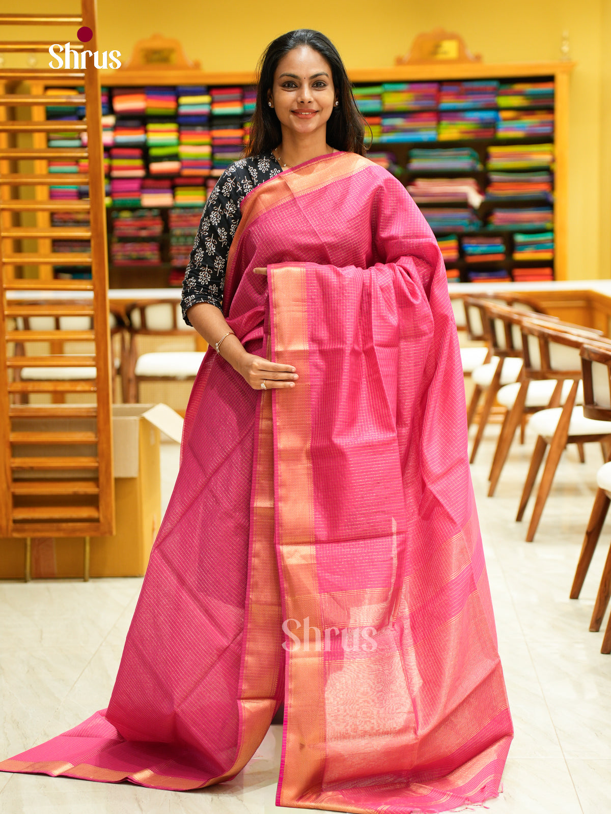 Maheshwari silkcotton Saree - EFS05087 - Shop on Shrus.com