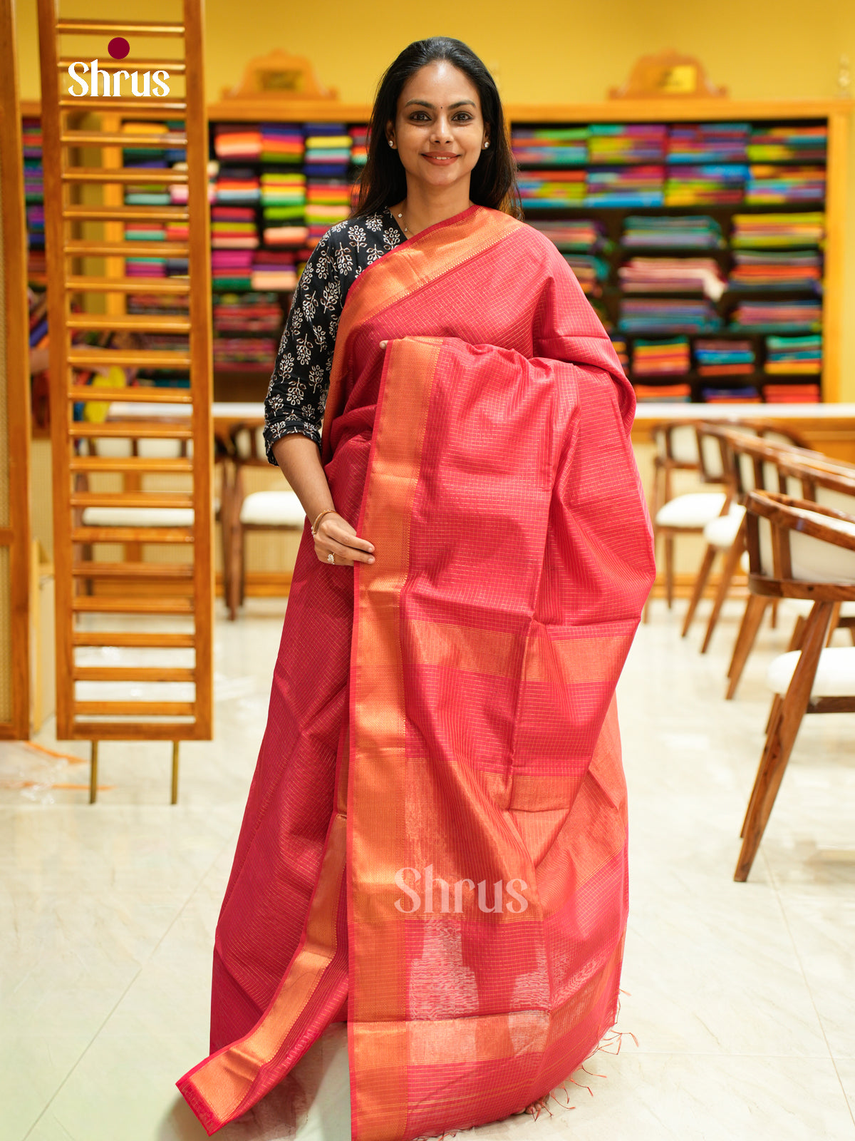 Maheshwari silkcotton Saree - EFS05090 - Shop on Shrus.com