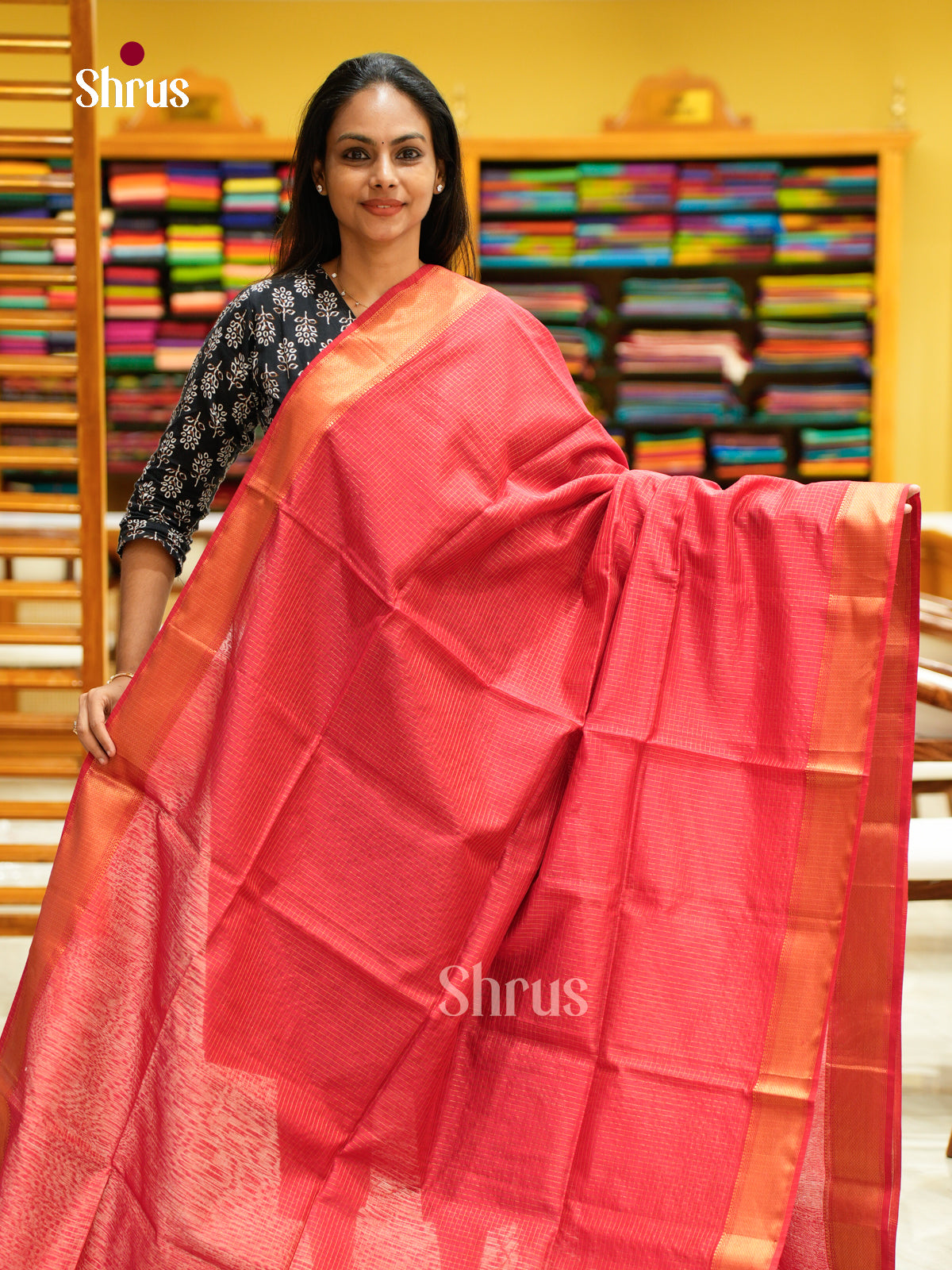 Maheshwari silkcotton Saree - EFS05090 - Shop on Shrus.com