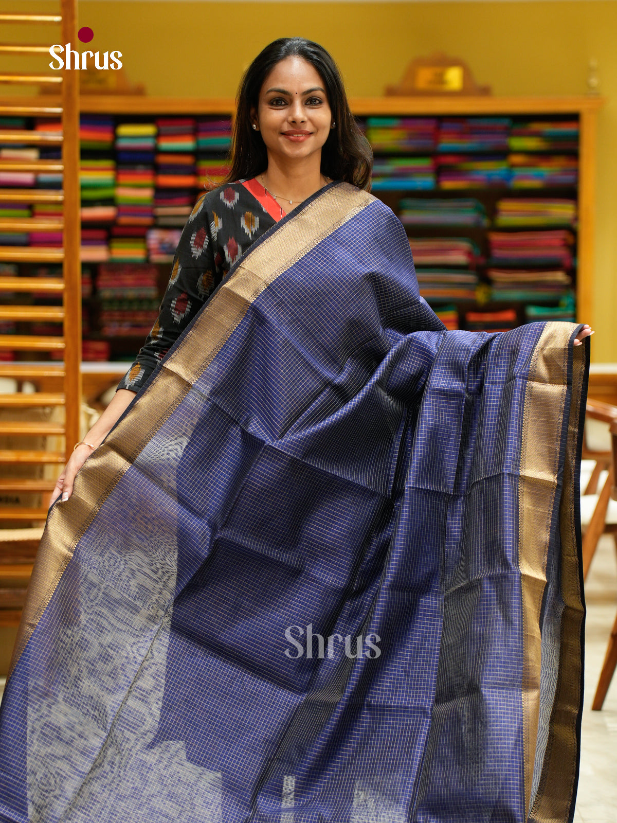 Maheshwari silkcotton Saree - EFS05094 - Shop on Shrus.com