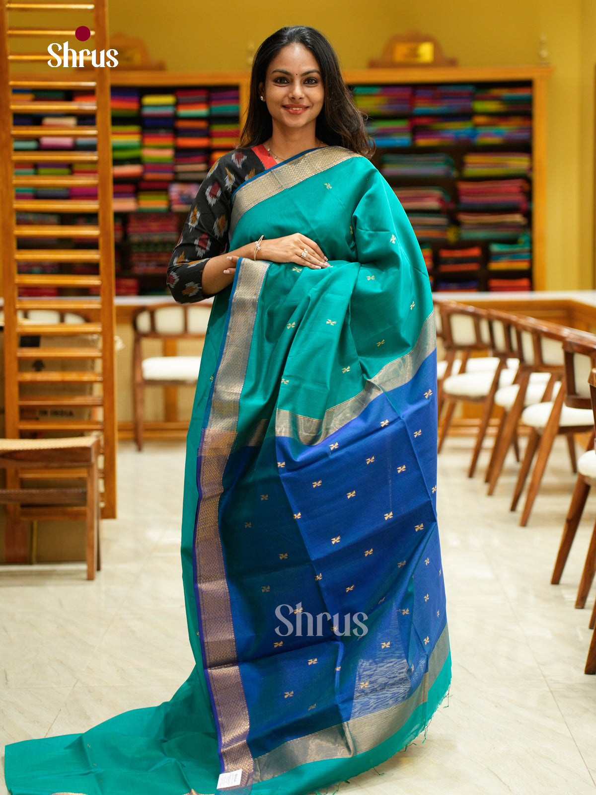 Maheshwari silkcotton Saree - EFS05101 - Shop on Shrus.com