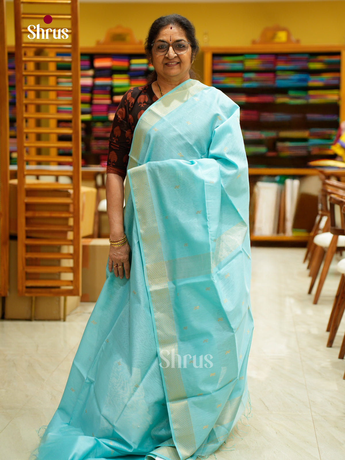 Maheshwari silkcotton Saree - EFS05103 - Shop on Shrus.com