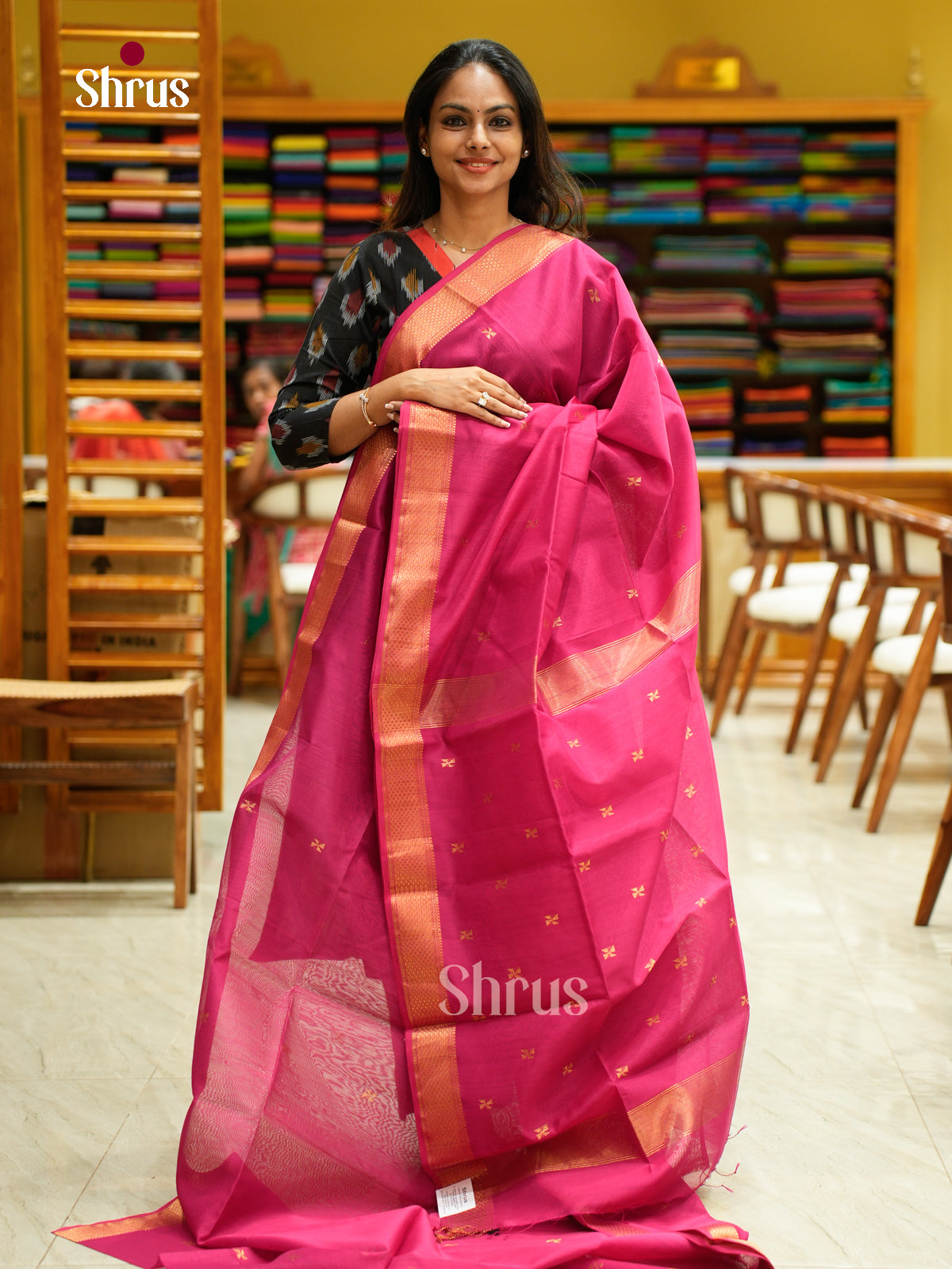 Maheshwari silkcotton Saree - EFS05106 - Shop on Shrus.com