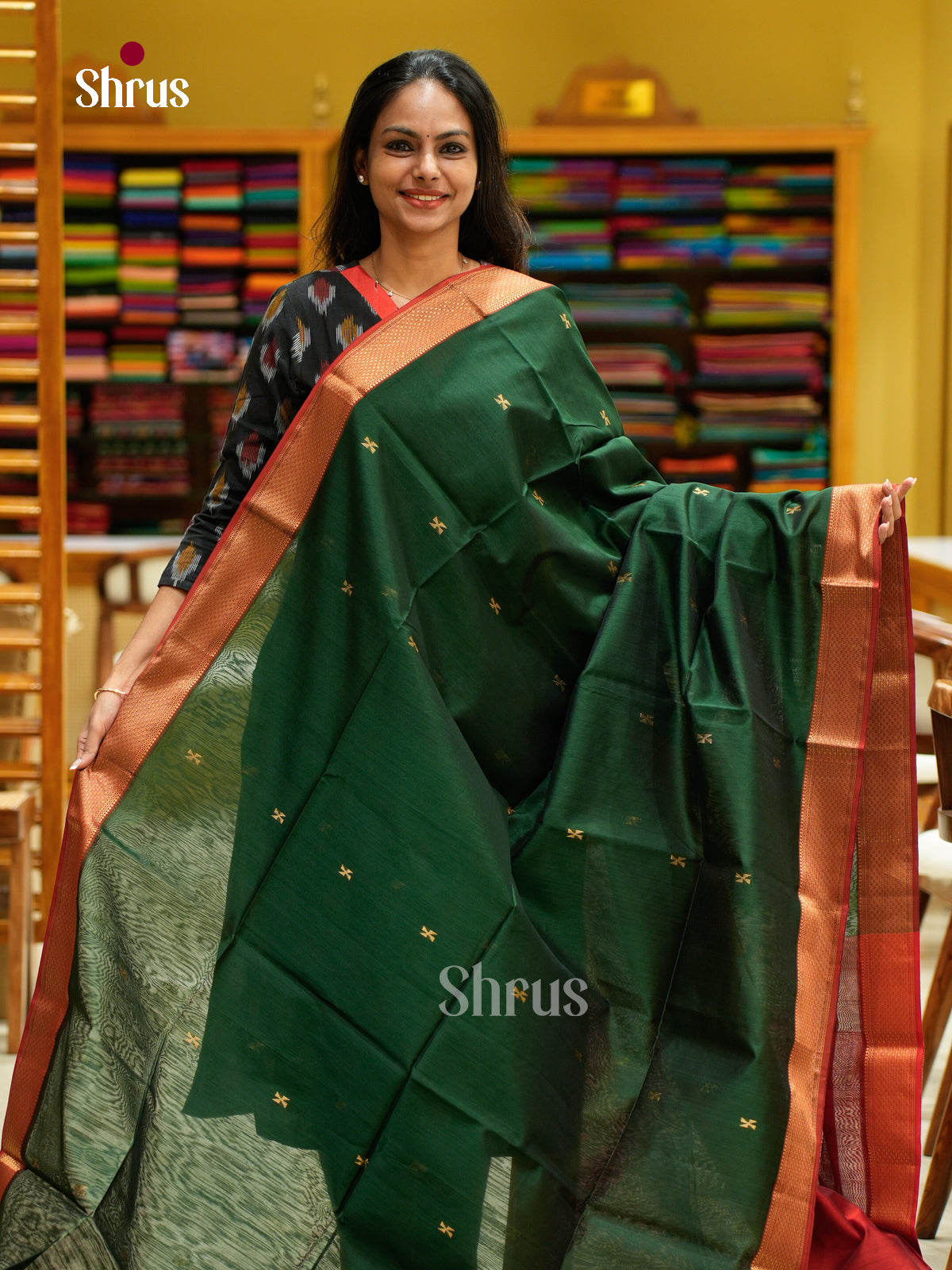 Maheshwari silkcotton Saree - EFS05109 - Shop on Shrus.com