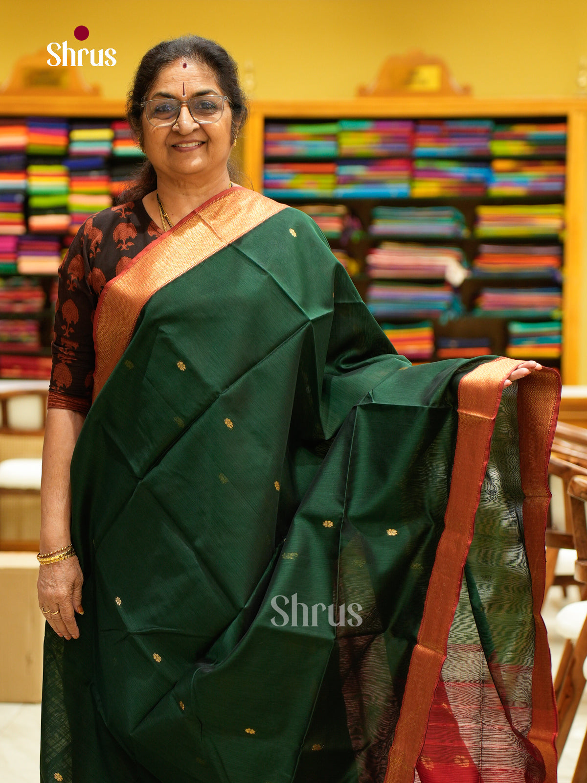 Maheshwari silkcotton Saree - EFS05118 - Shop on Shrus.com